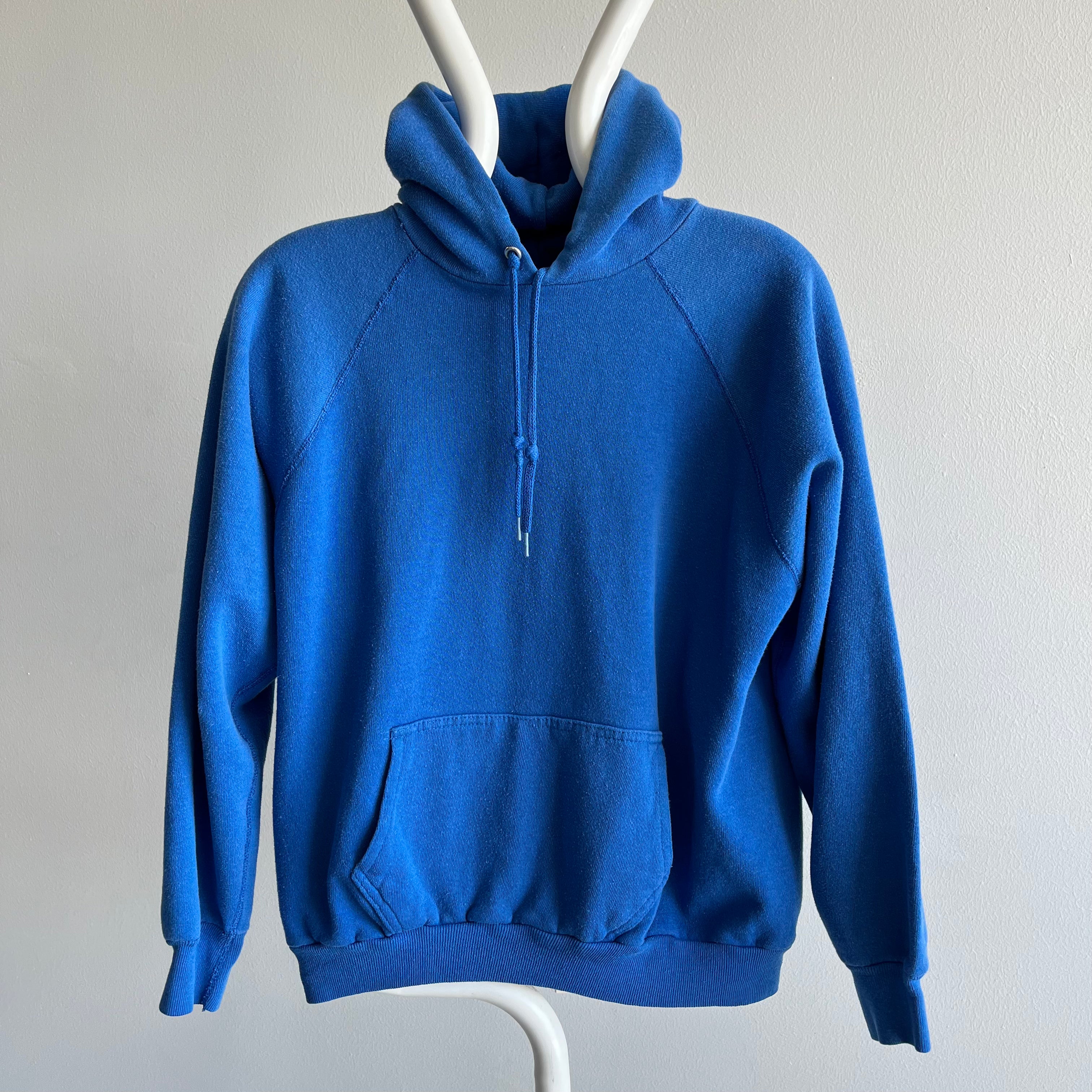 1980s Perfectly Worn Royal Blue Hoodie - Dreamy