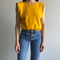 1960/70s Russell Brand Marigold Cotton Tank - V Cool Fit!