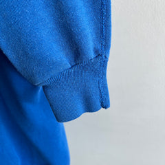 1980s Perfectly Worn Royal Blue Hoodie - Dreamy