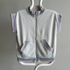 1980s Bassett Walker Super Rare Zip Up Muscle Vest - Swoon