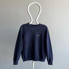 1980s Savane Sun Faded Navy Raglan Sweatshirt