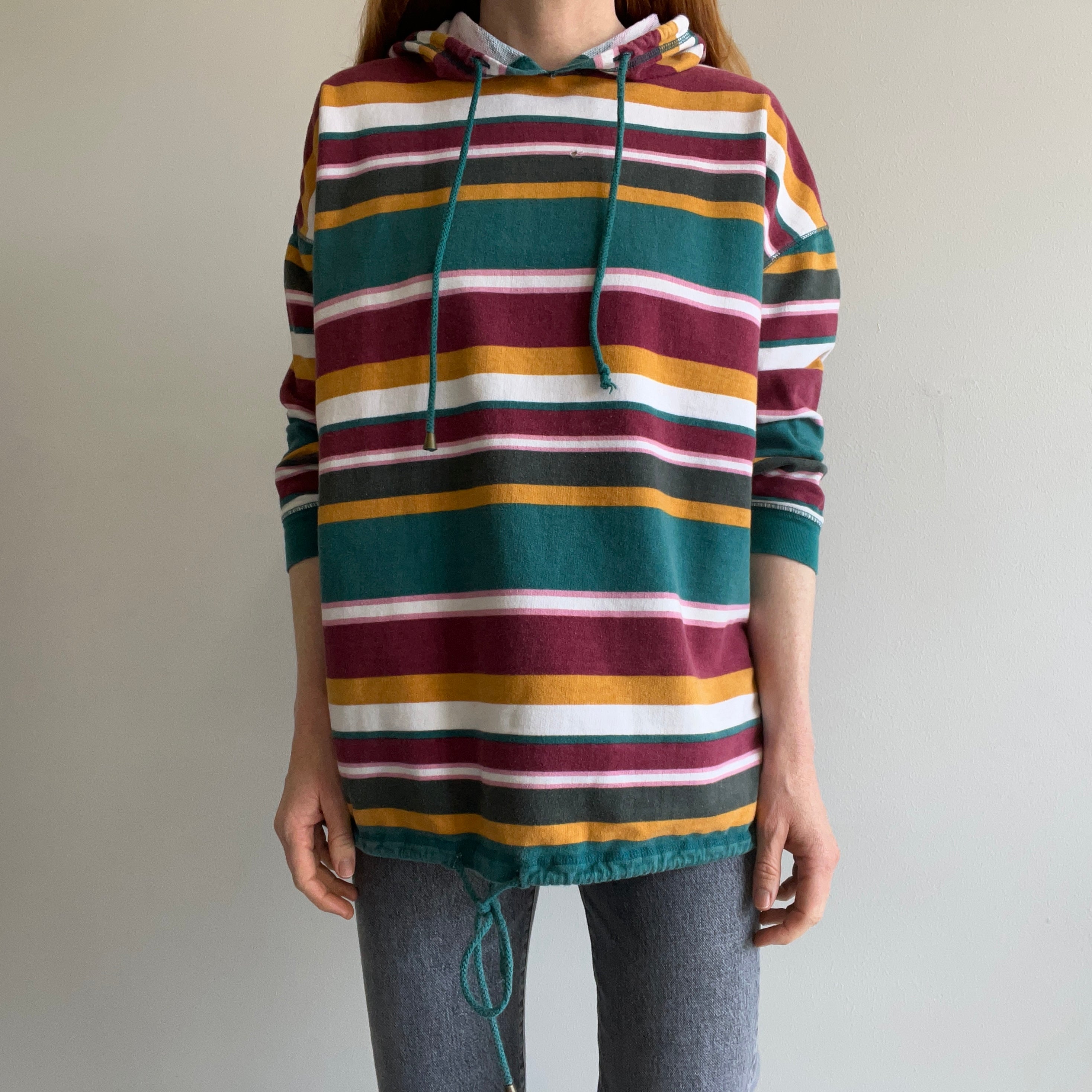 1990s Ooolala Striped Cotton Sweatshirt/Shirt by Gitano!!!