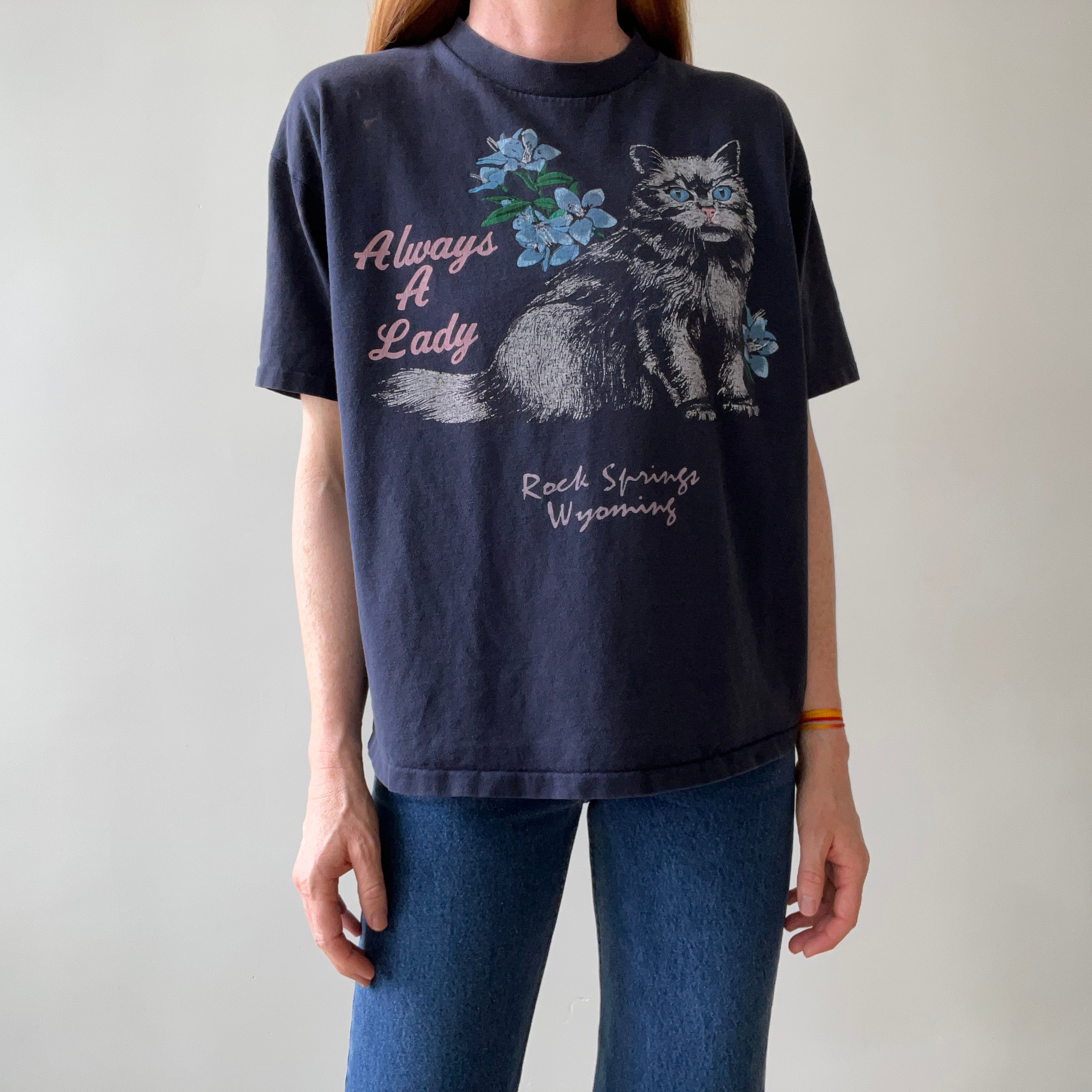 1980s/90s Always A Lady Cat T Shirt = !!!!!!!