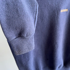 1980s Savane Sun Faded Navy Raglan Sweatshirt