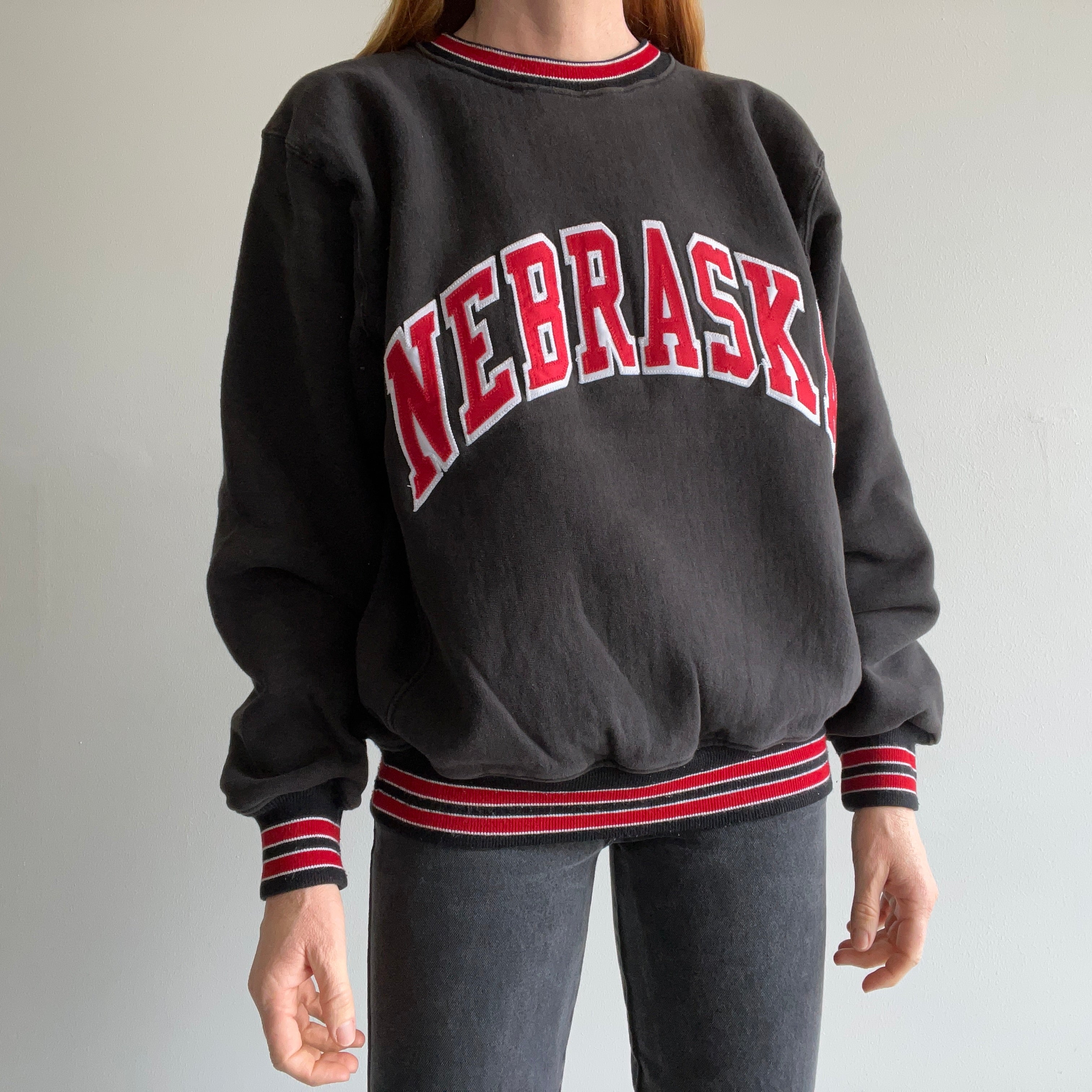 1980s Nebraska Reverse Weave Sweatshirt - Go Corn Huskers!