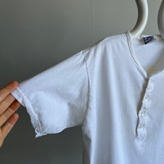 1980s Sanibel Island Short Sleeve Henley T-SHirt by Vuarnet