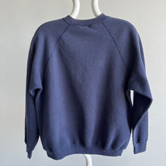 1980s Savane Sun Faded Navy Raglan Sweatshirt