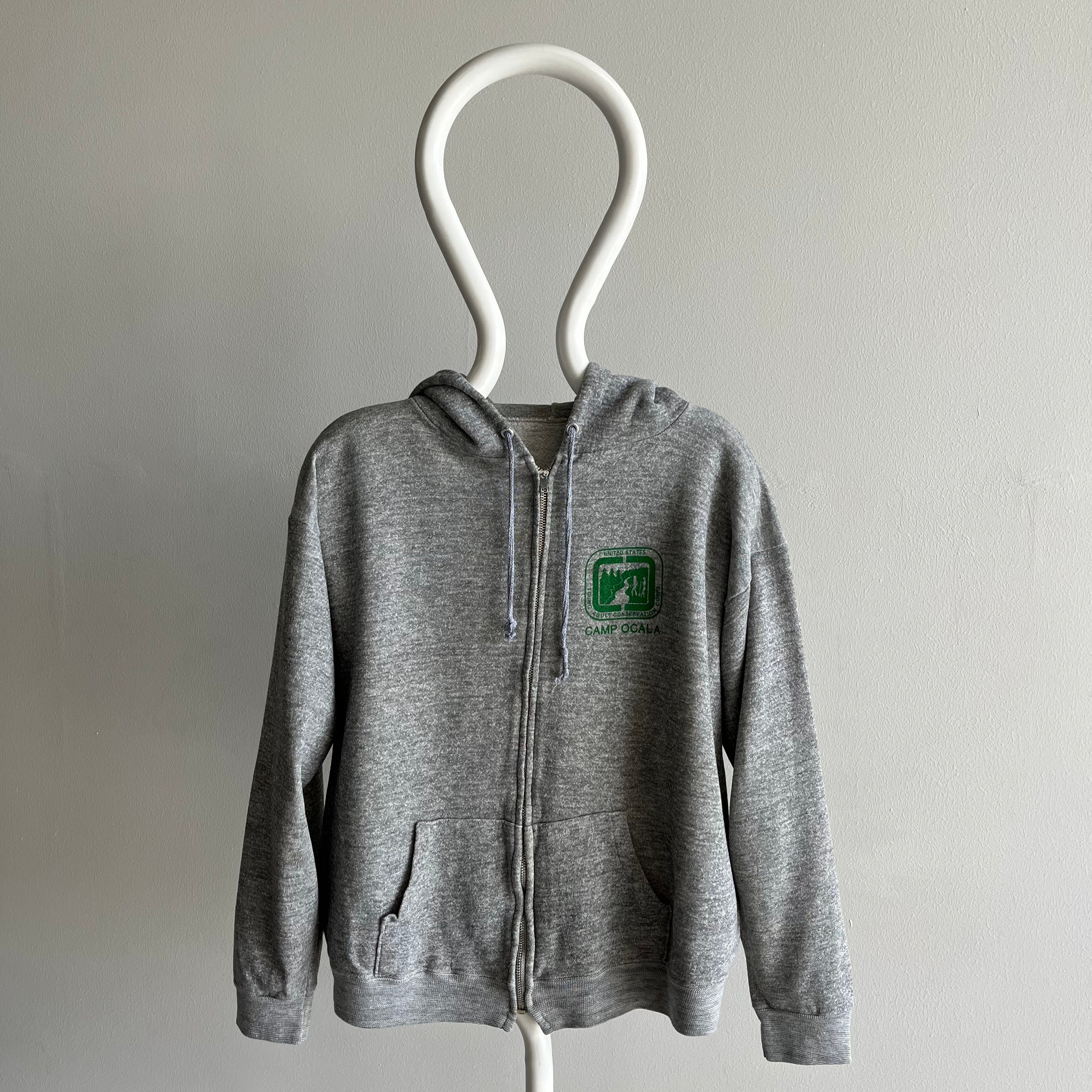 1970s Camp Ocala Young Adult Conservation Corps Zip Up Hoodie