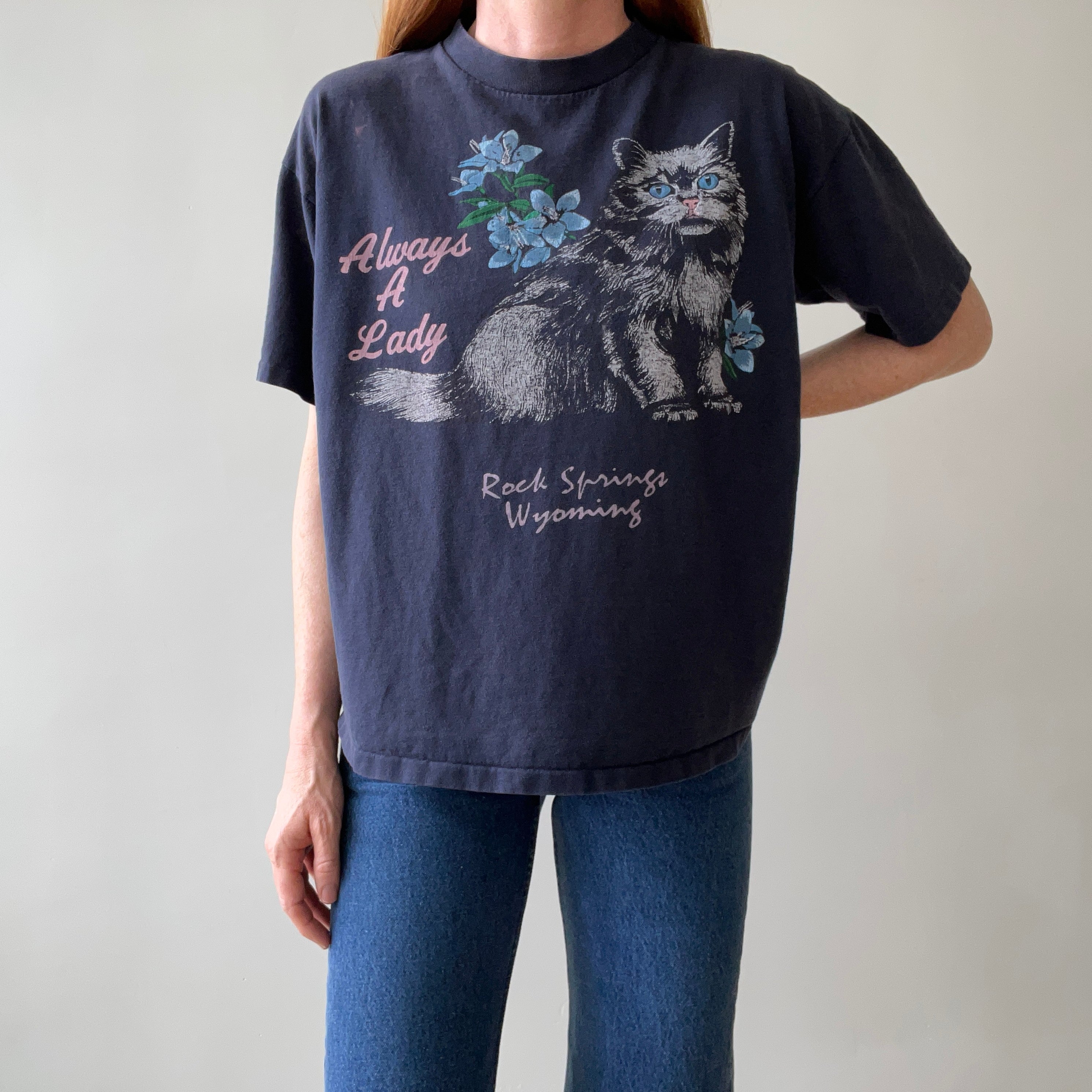 1980s/90s Always A Lady Cat T Shirt = !!!!!!!