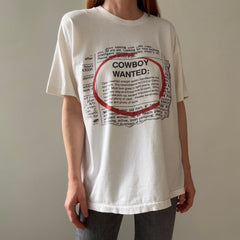 1990s Cowboy Wanted Ad T-Shirt  !!!!!!