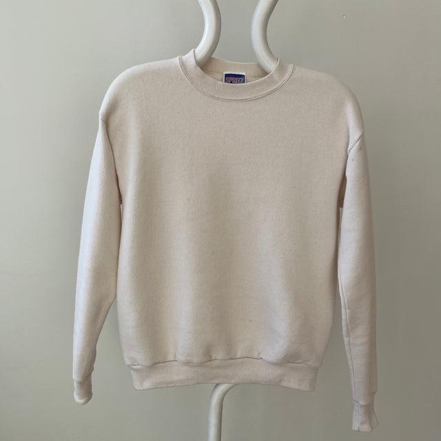 1980s Blank Natural/Off White Sweatshirt