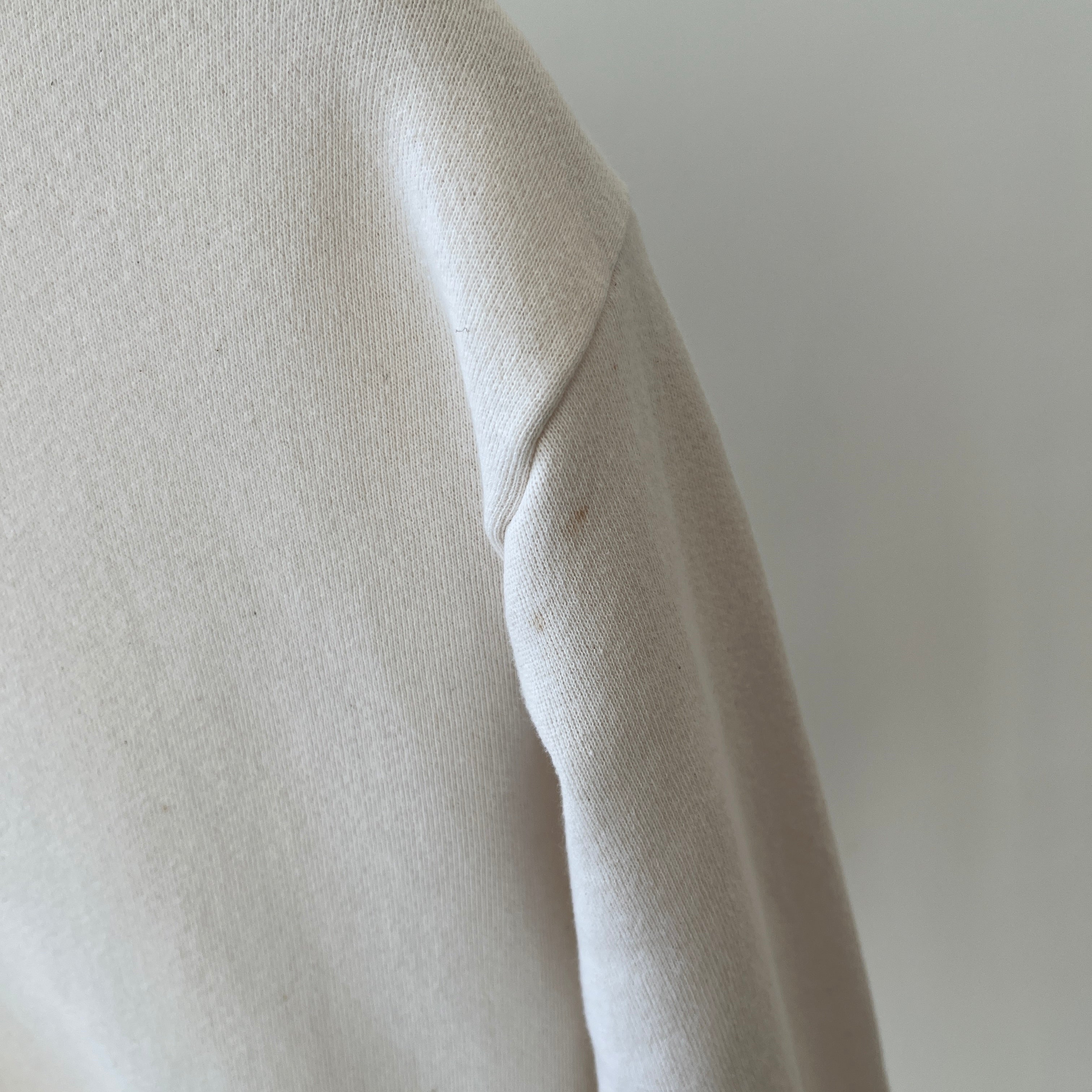 1980s Blank Natural/Off White Sweatshirt