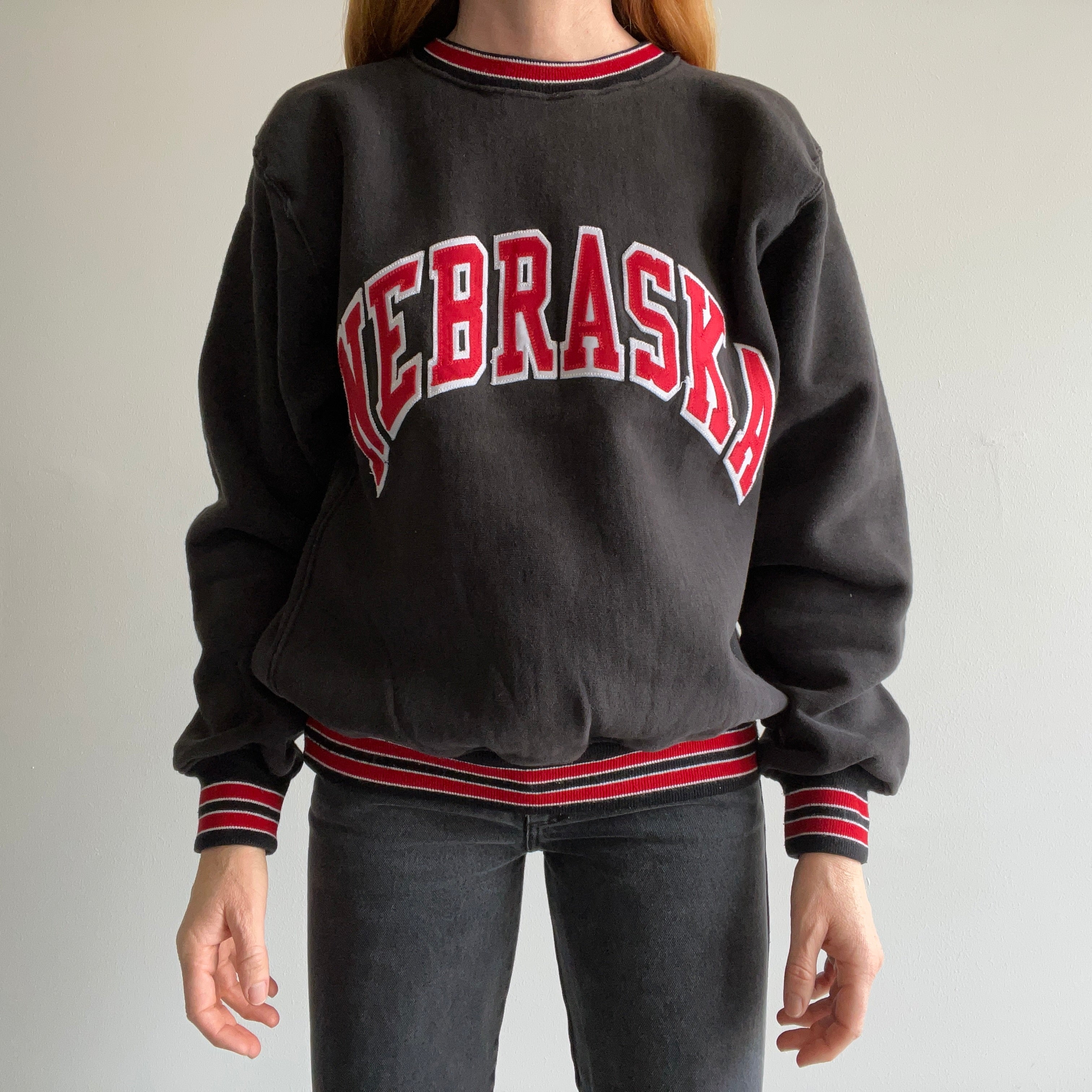 1980s Nebraska Reverse Weave Sweatshirt - Go Corn Huskers!