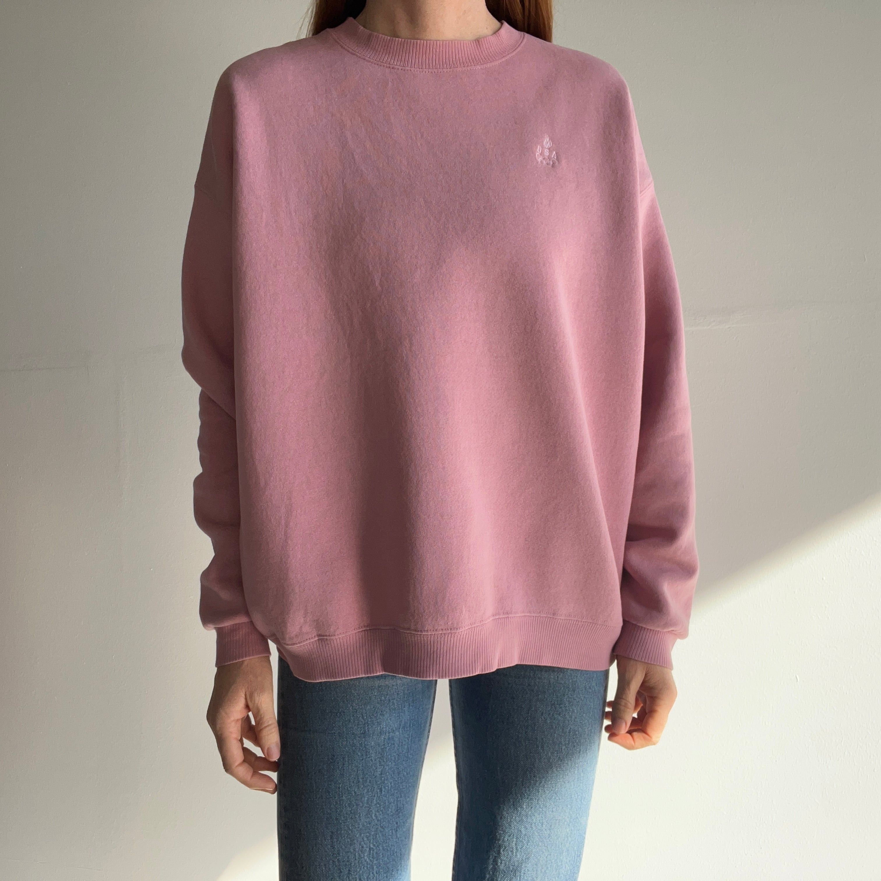 1980s Mauve/Aka Dusty Rose/Aka Bridal Party Dress Pink Sweatshirt