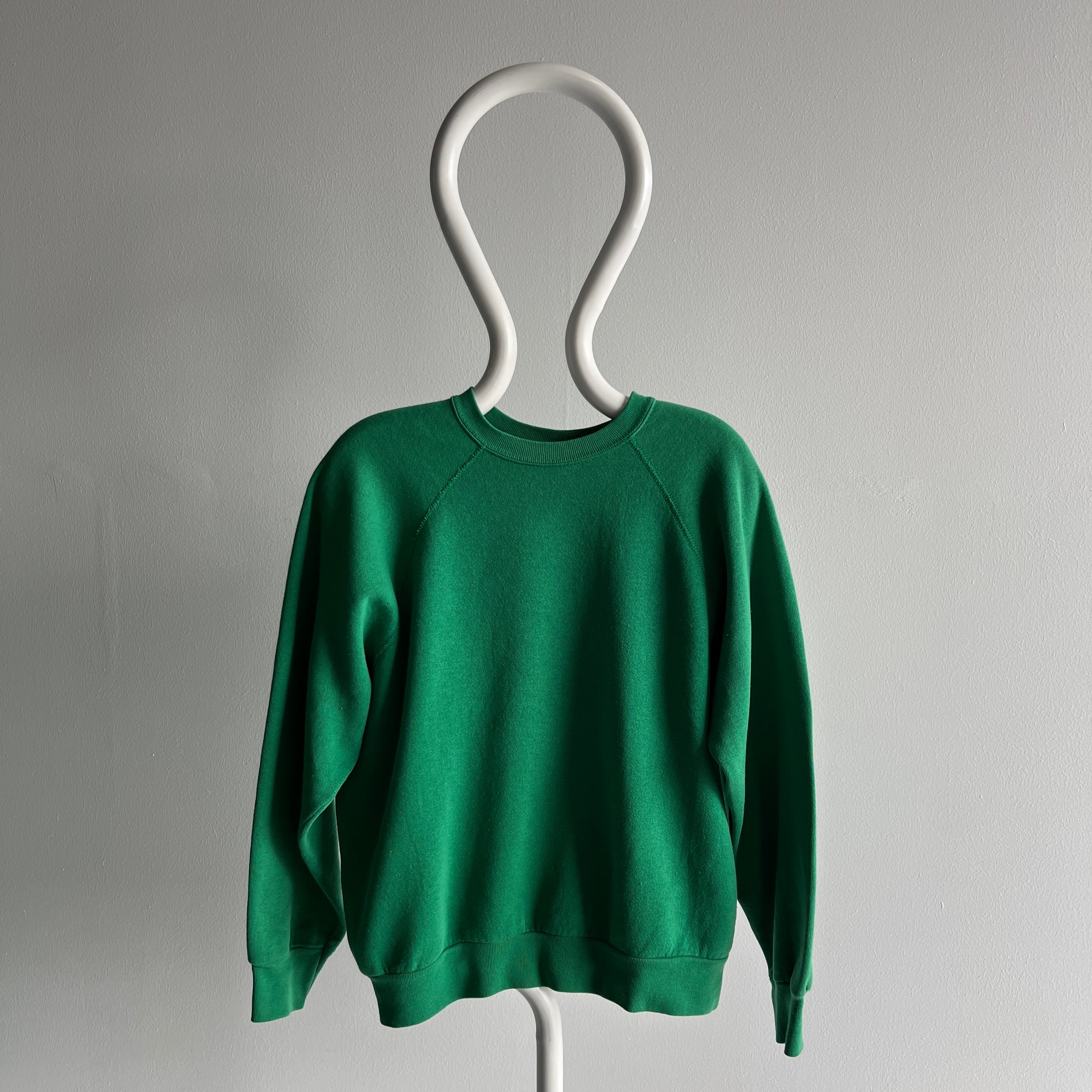 1990s Irish Spring Green Raglan Sweatshirt by Tultex