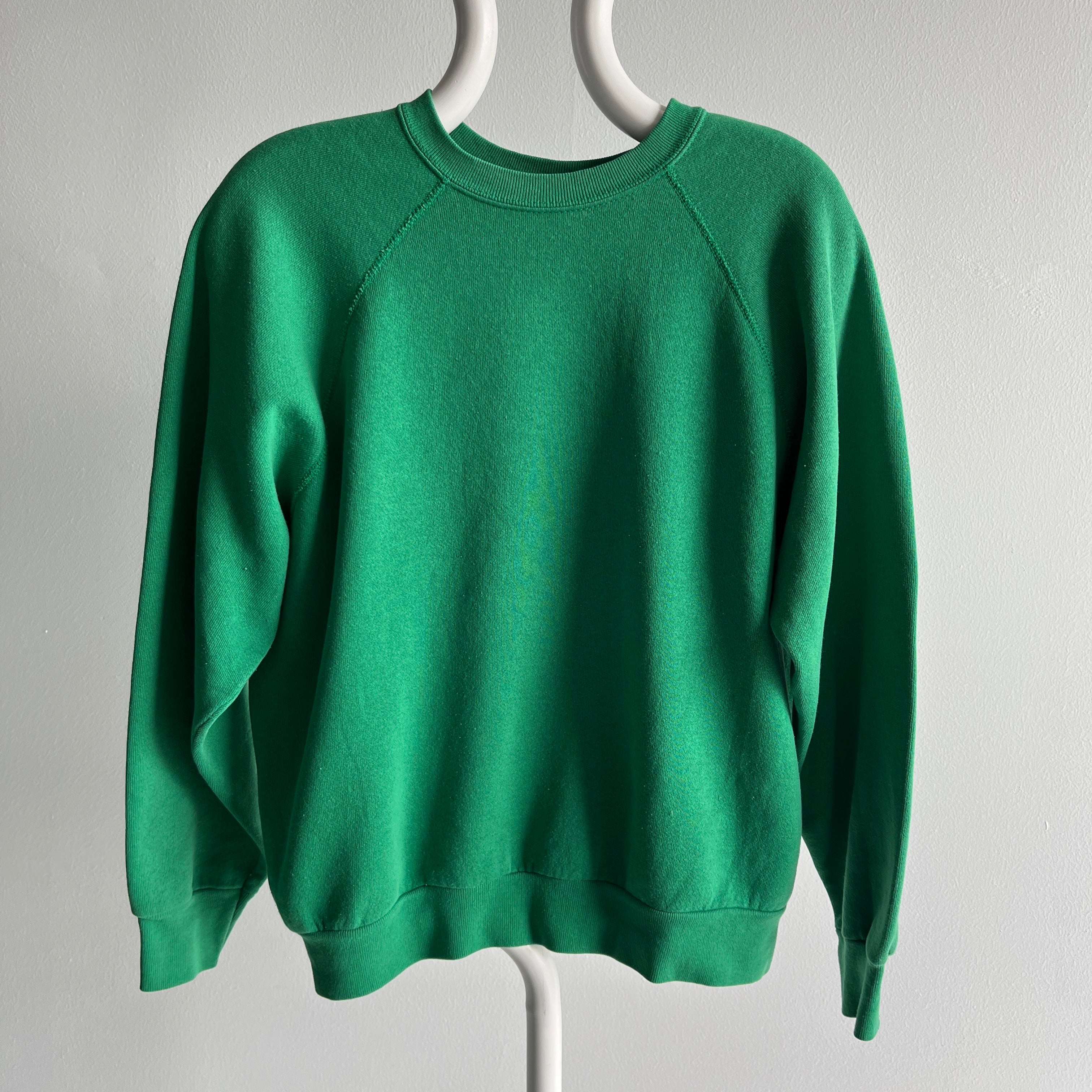 1990s Irish Spring Green Raglan Sweatshirt by Tultex