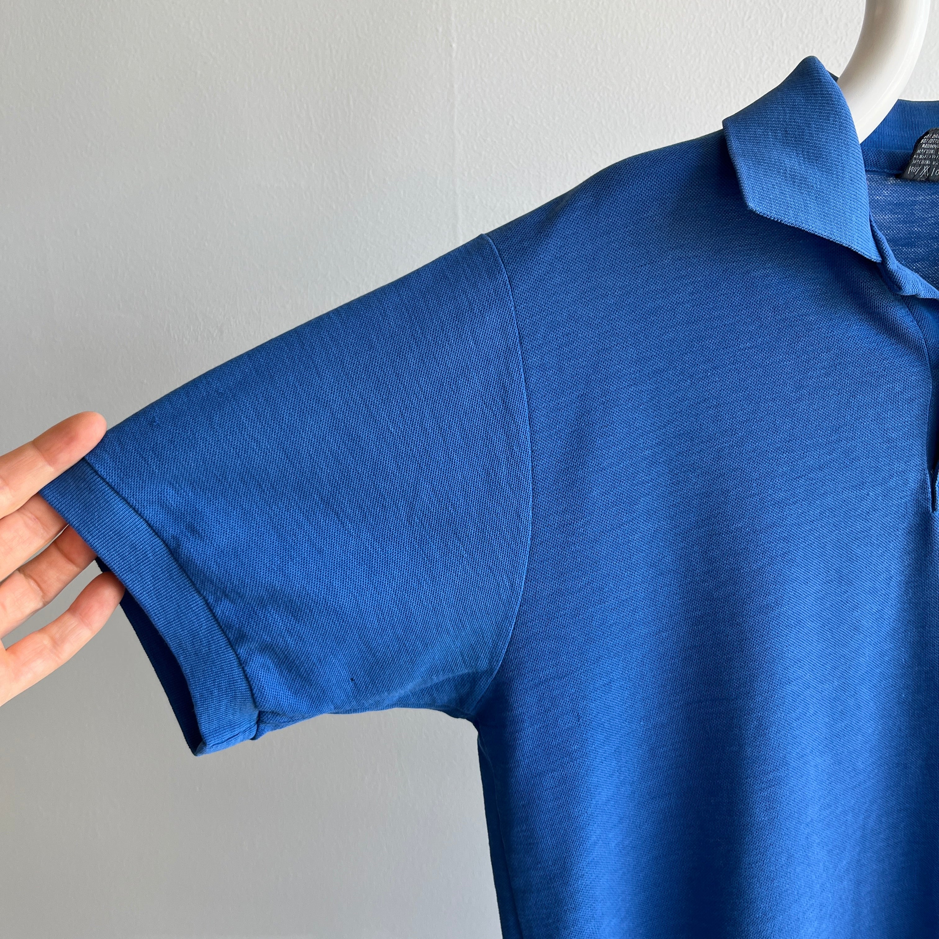 1980s Le Tigre Dodger Blue Polo Shirt