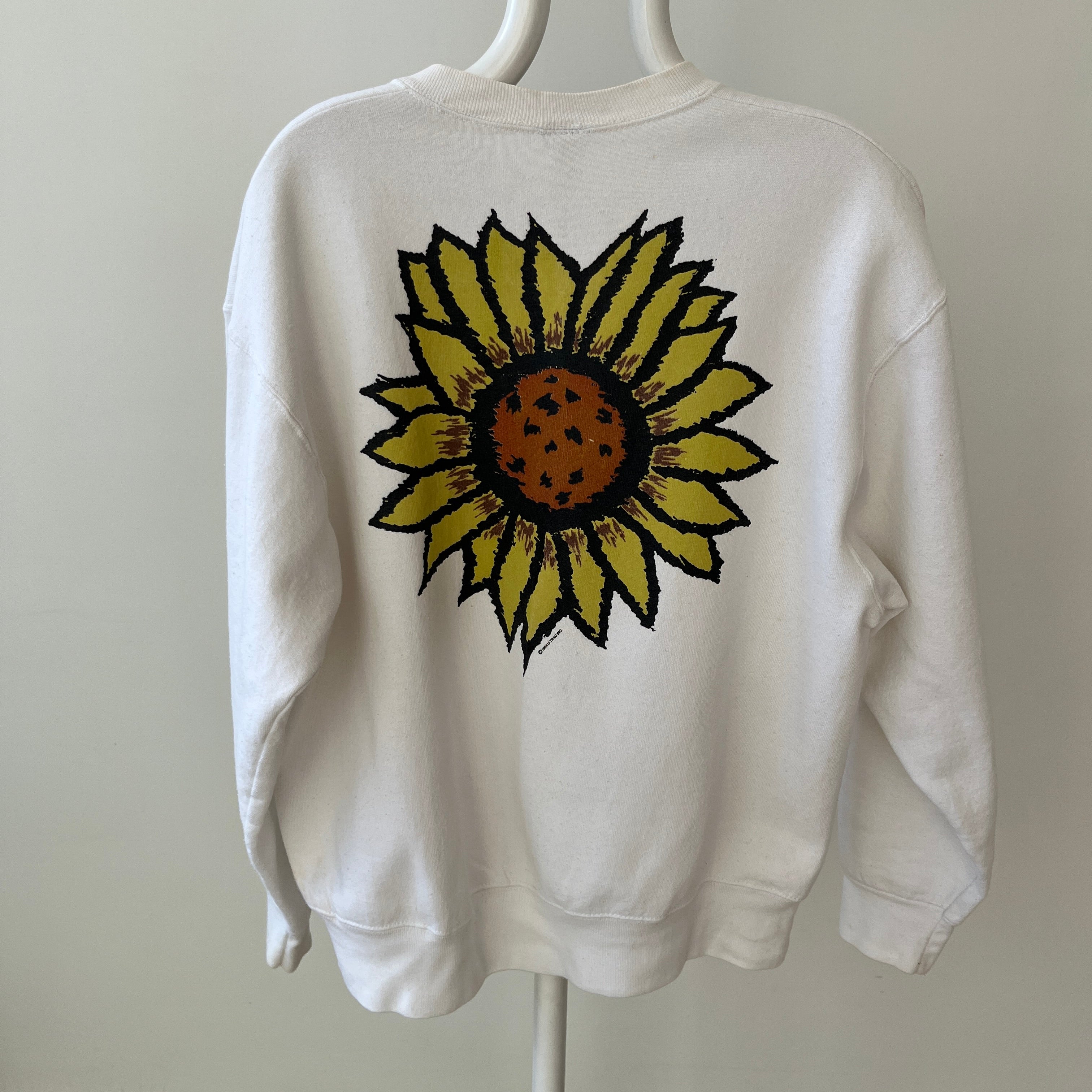 1994 Rust/Age Stained Sunflower on the Backside Sweatshirt