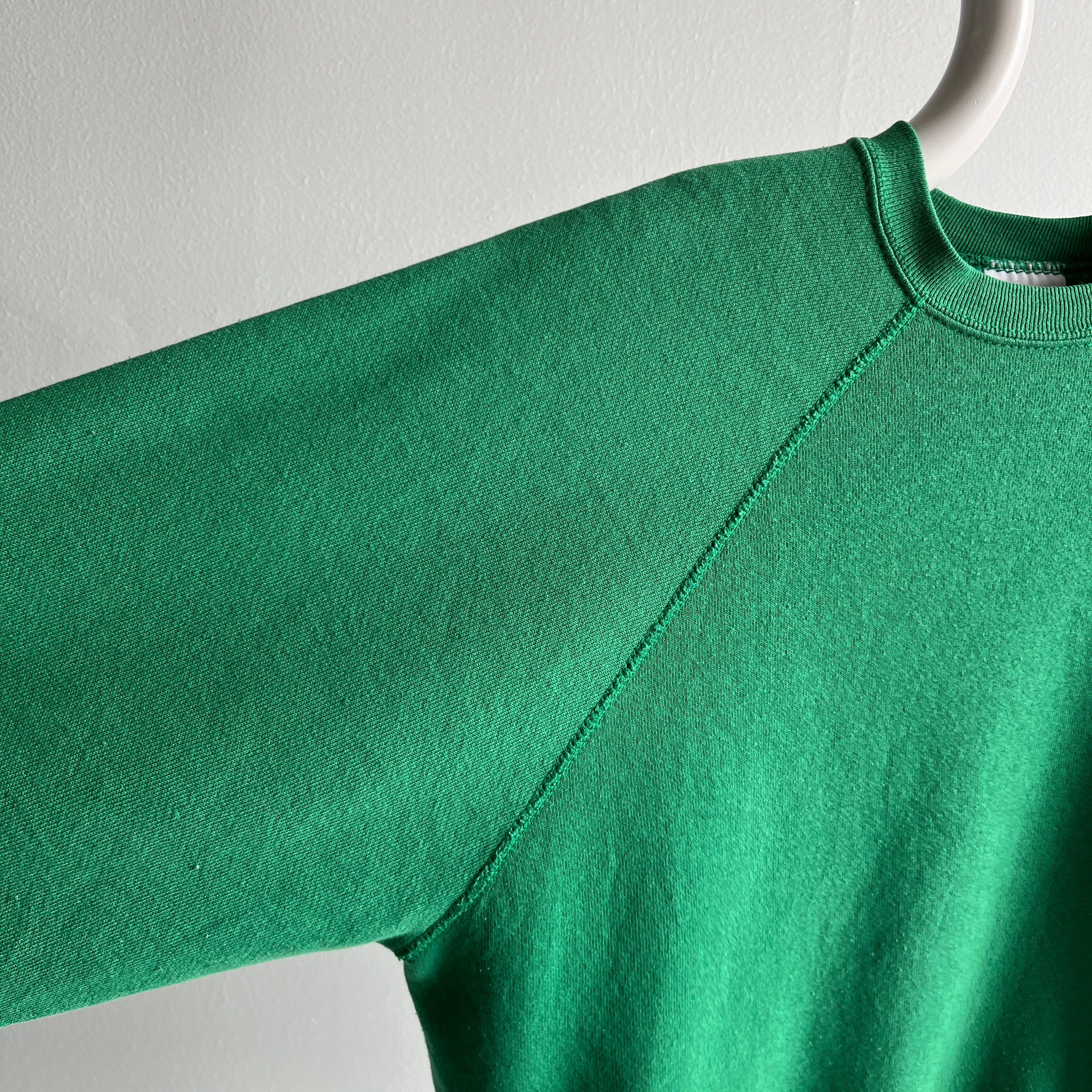 1990s Irish Spring Green Raglan Sweatshirt by Tultex