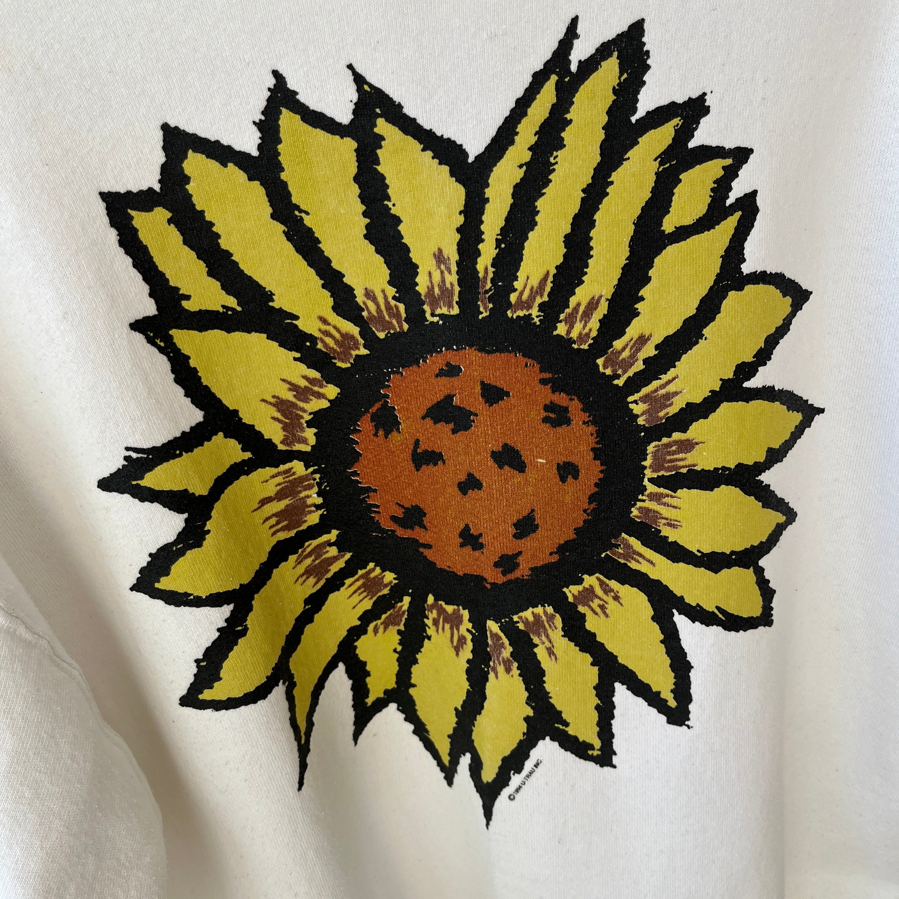 1994 Rust/Age Stained Sunflower on the Backside Sweatshirt