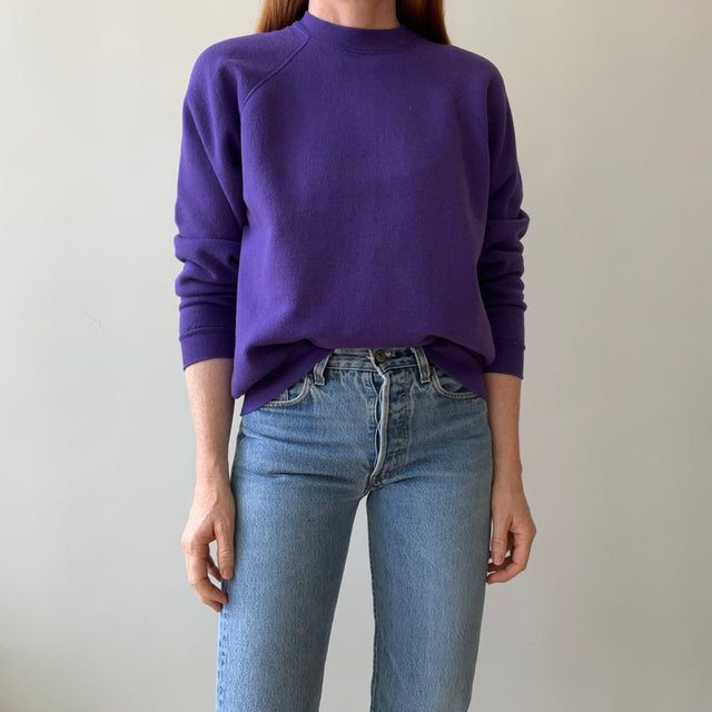 1990s Blank Purple Sweatshirt