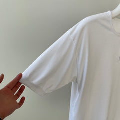 1990s Blank White Henley T-Shirt