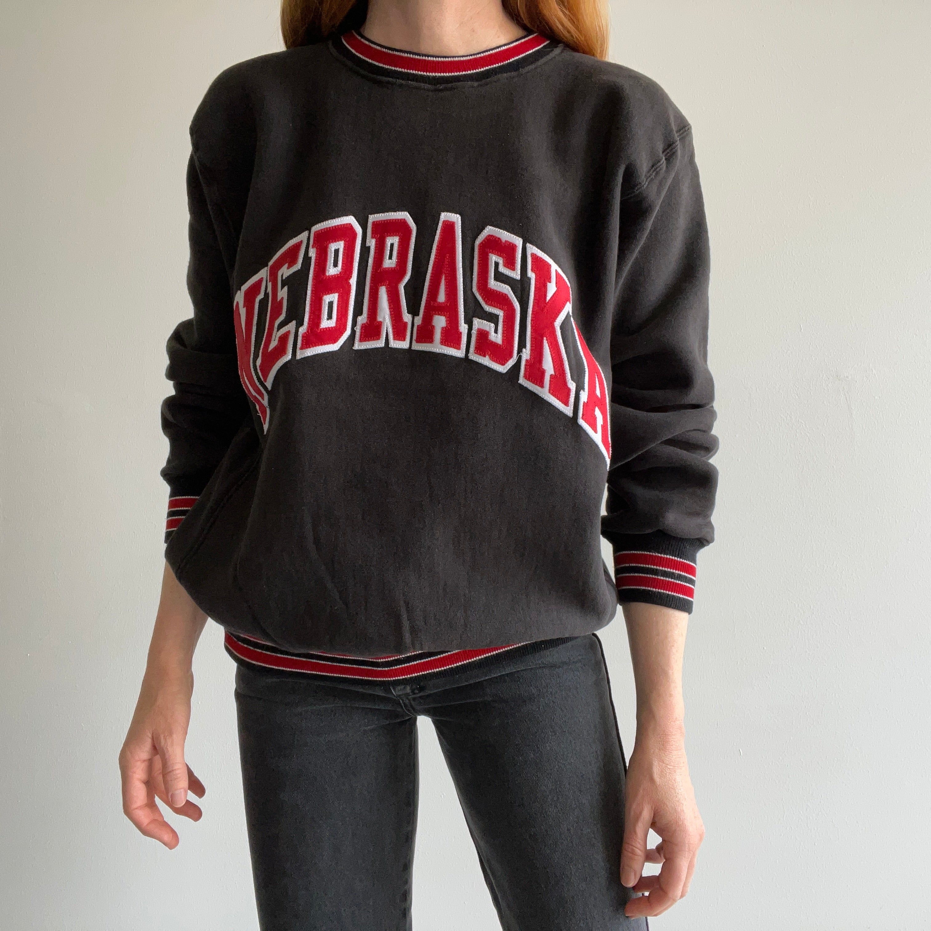 1980s Nebraska Reverse Weave Sweatshirt - Go Corn Huskers!