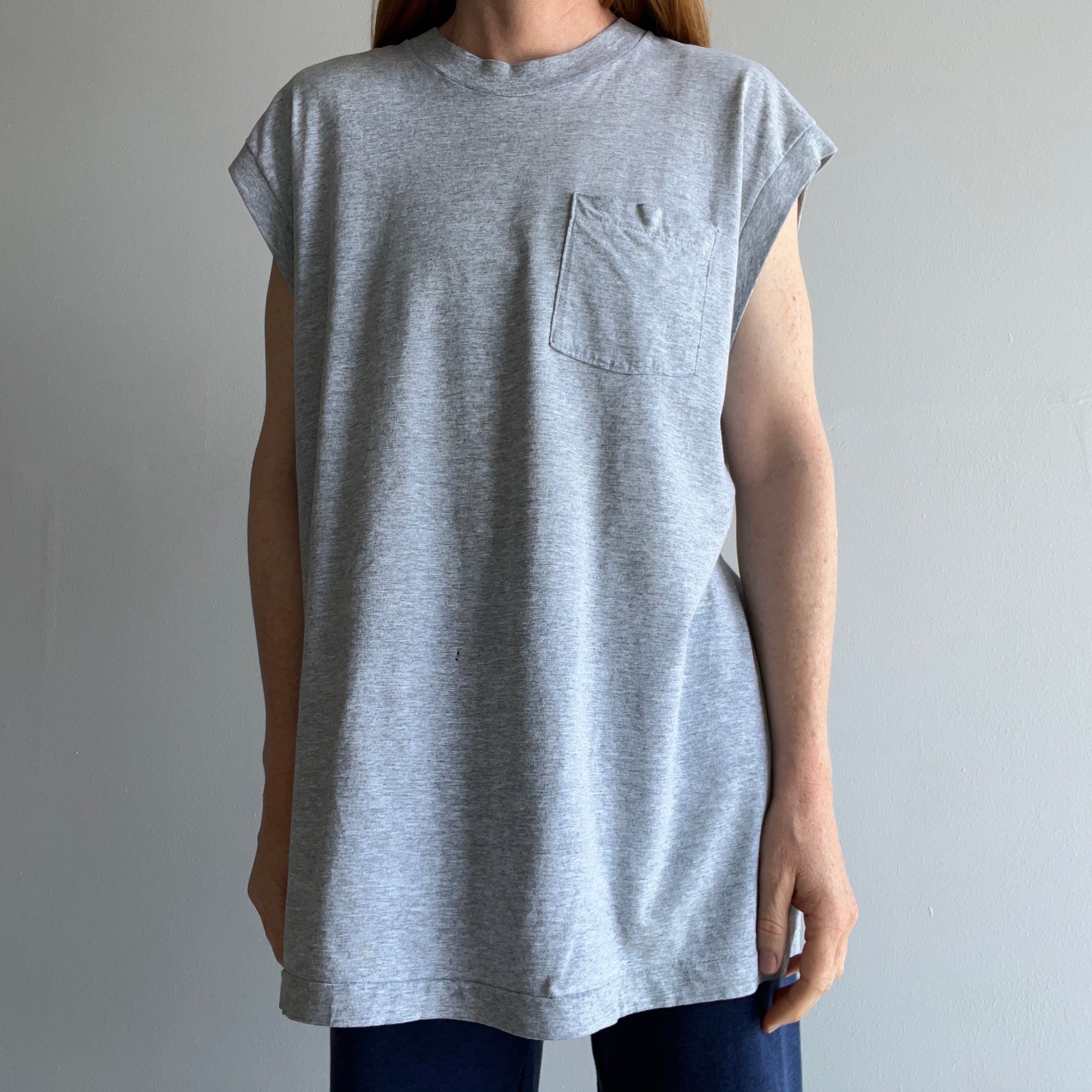 1980s Longer Muscle Tank with Selvedge Pocket
