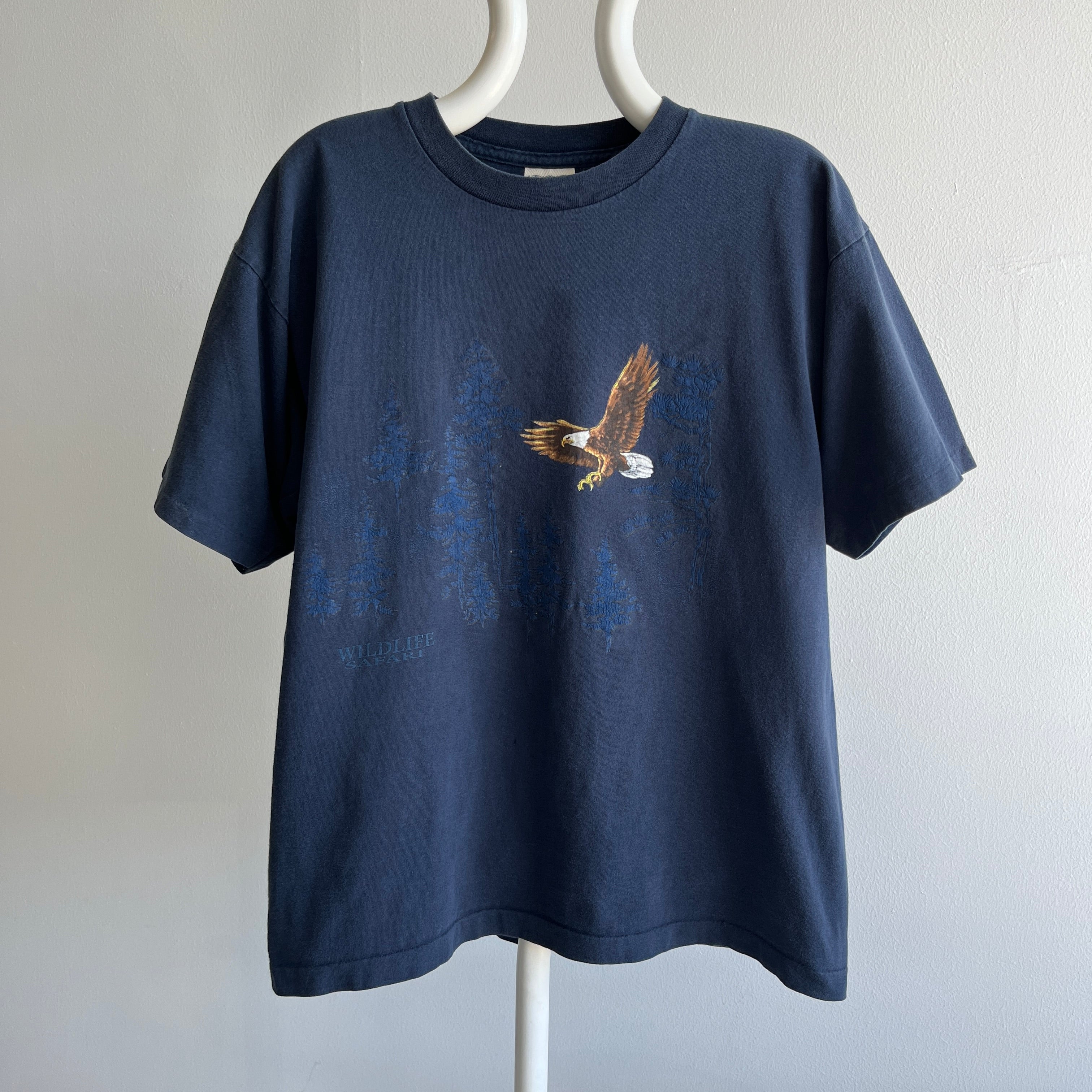 1990s Wildlife Safari Eagle Cotton T-Shirt