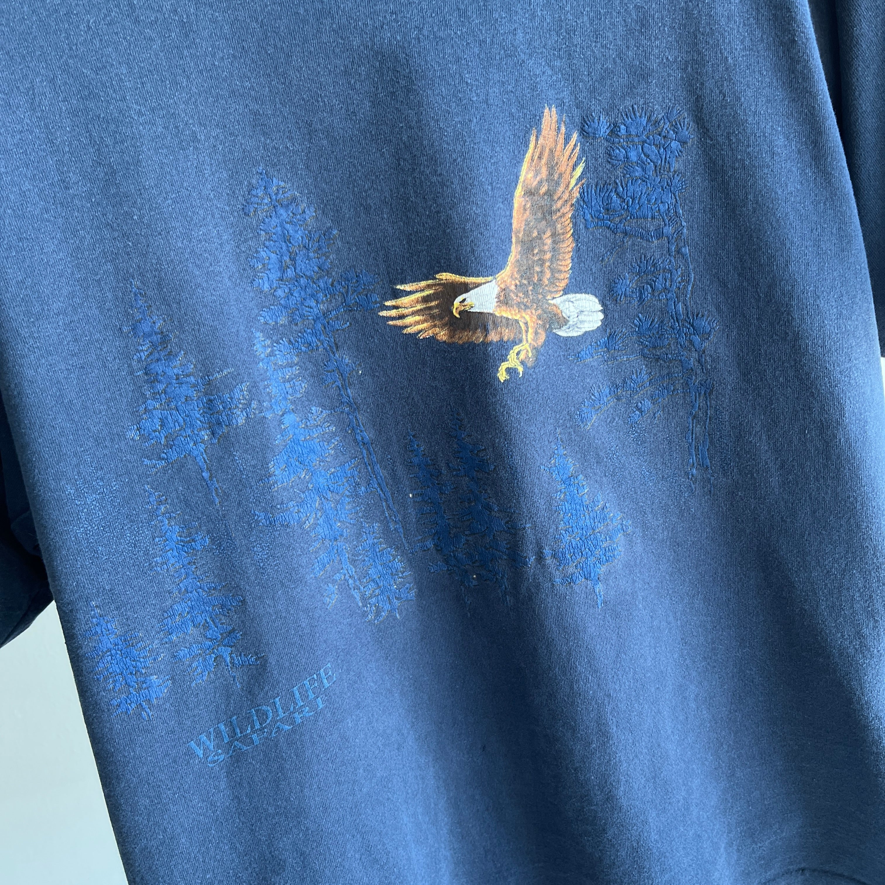 1990s Wildlife Safari Eagle Cotton T-Shirt