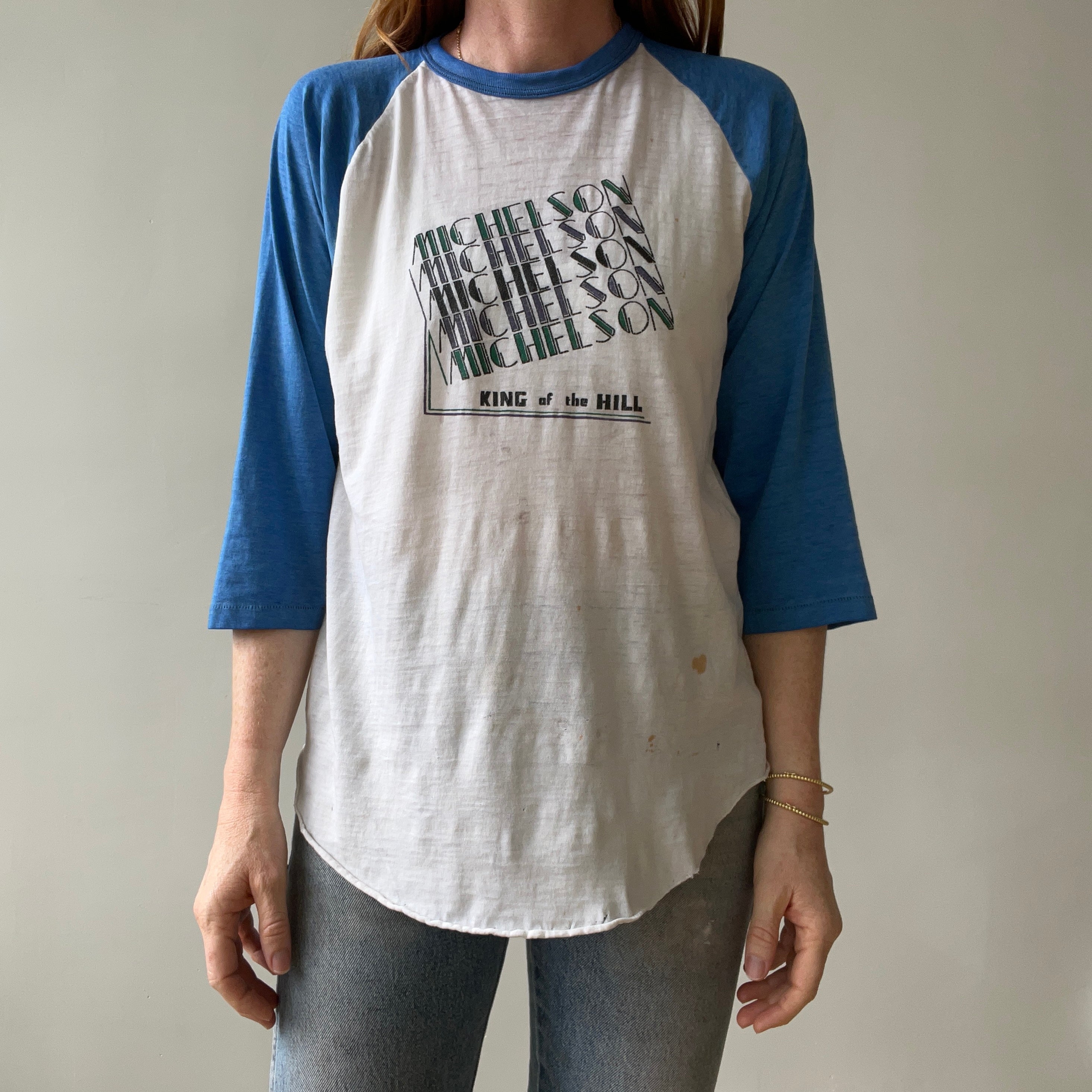 1983 Michelson King Of The Hill Champions Baseball T Shirt