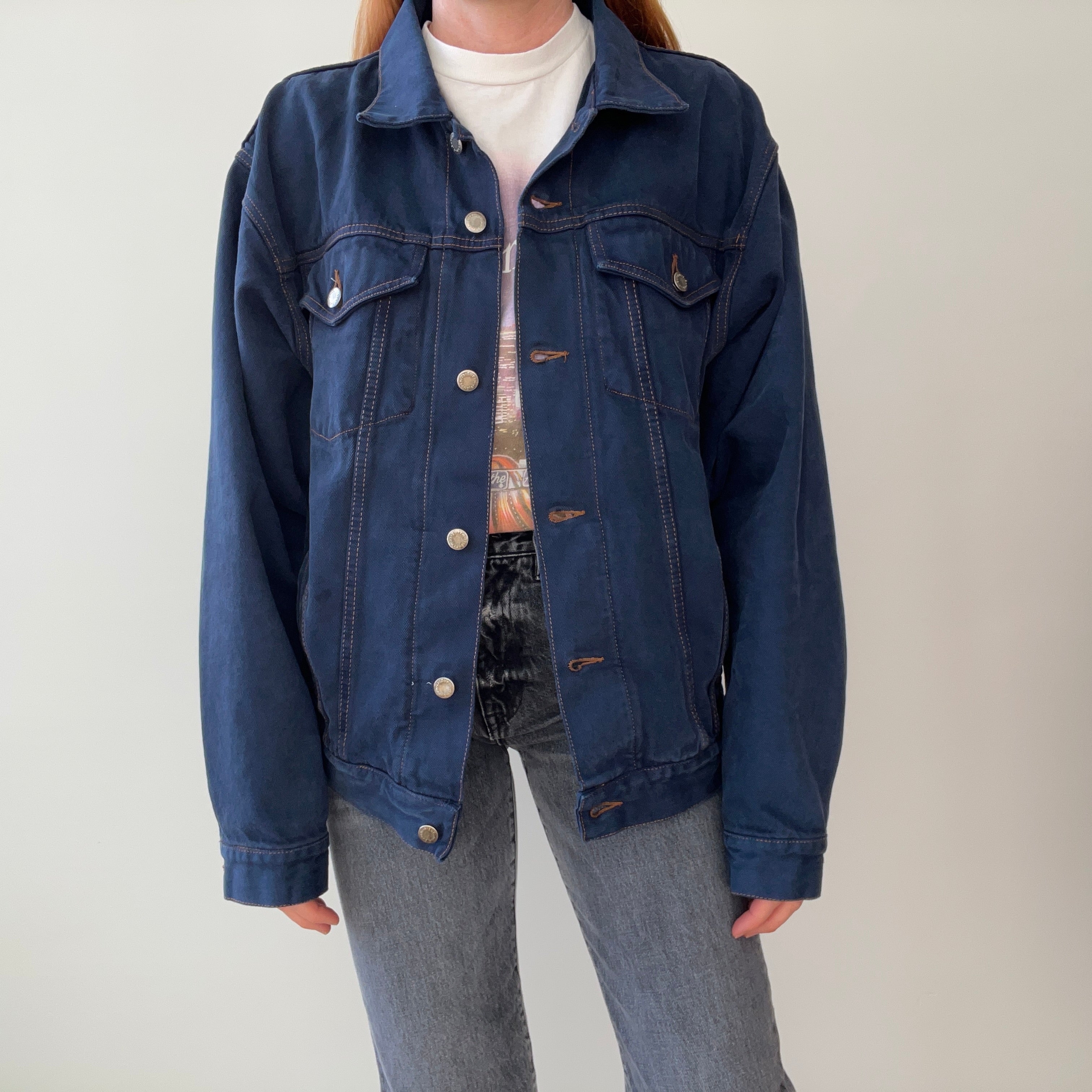 1990s Wrangler Over Dyed Super Soft Denim Jean Jacket