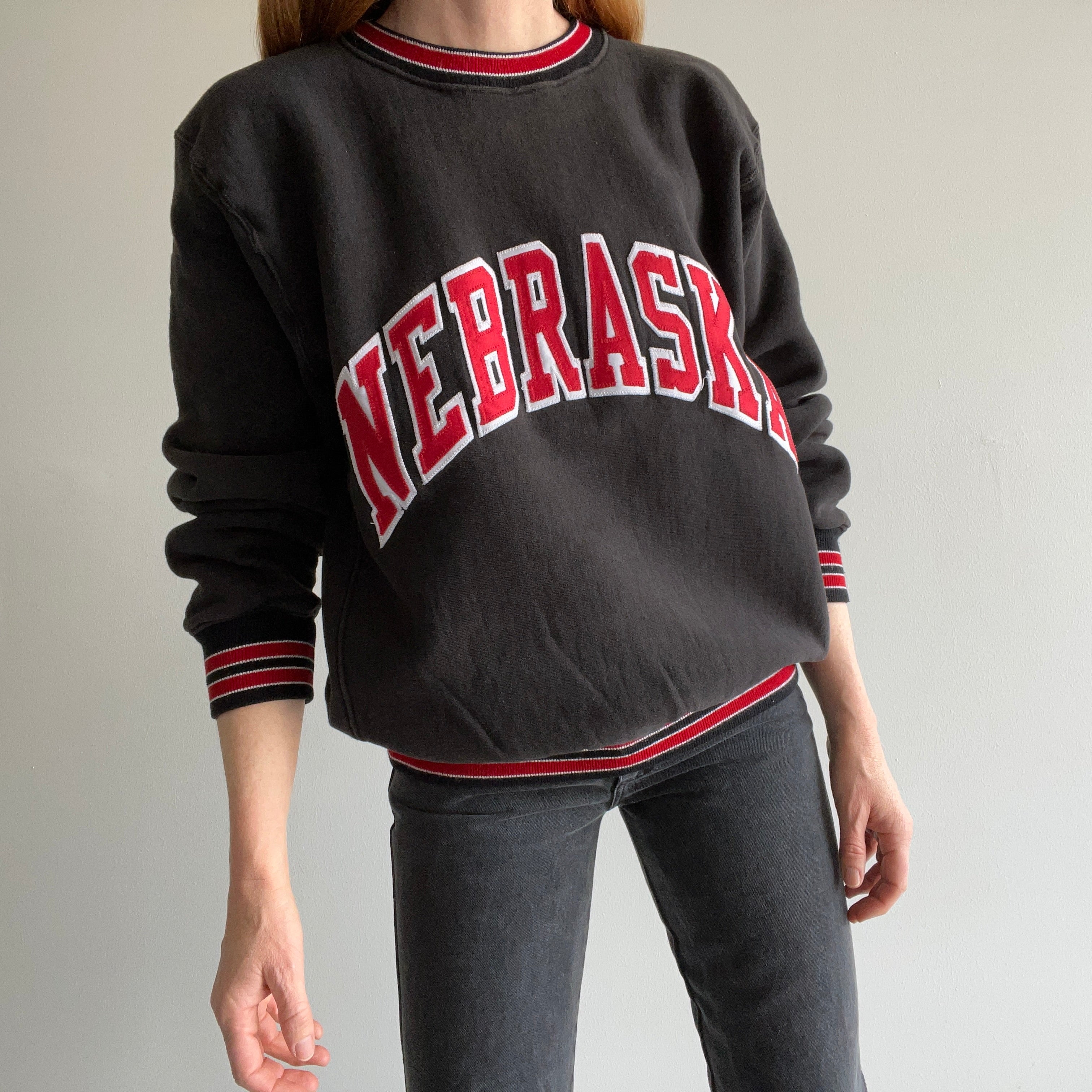 1980s Nebraska Reverse Weave Sweatshirt - Go Corn Huskers!