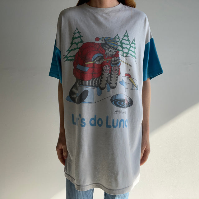 1980s Let's Do Lunch Longer T-Shirt/Dress