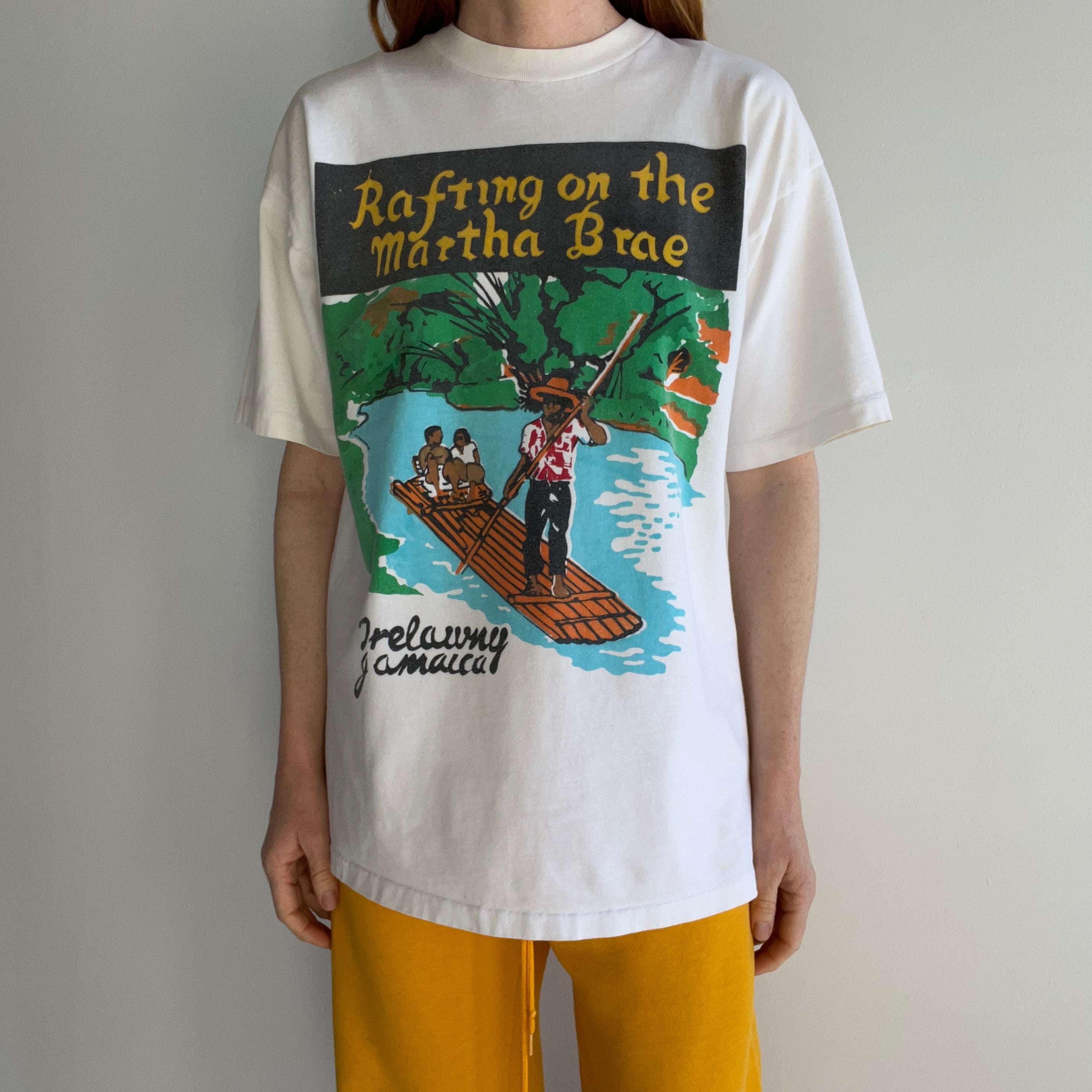 1990s Rafting on The Martha Brae - Jamaica Tourist T-Shirt