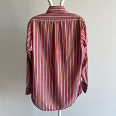 1970s Striped Cotton Blend Button Down Shirt From Sears