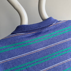 1980s Striped Polo Shirt