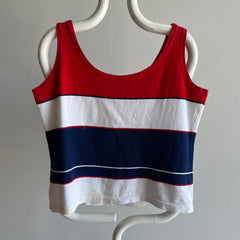 1970s Red White and Blue Soft Cotton Tank