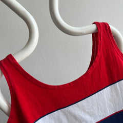 1970s Red White and Blue Soft Cotton Tank