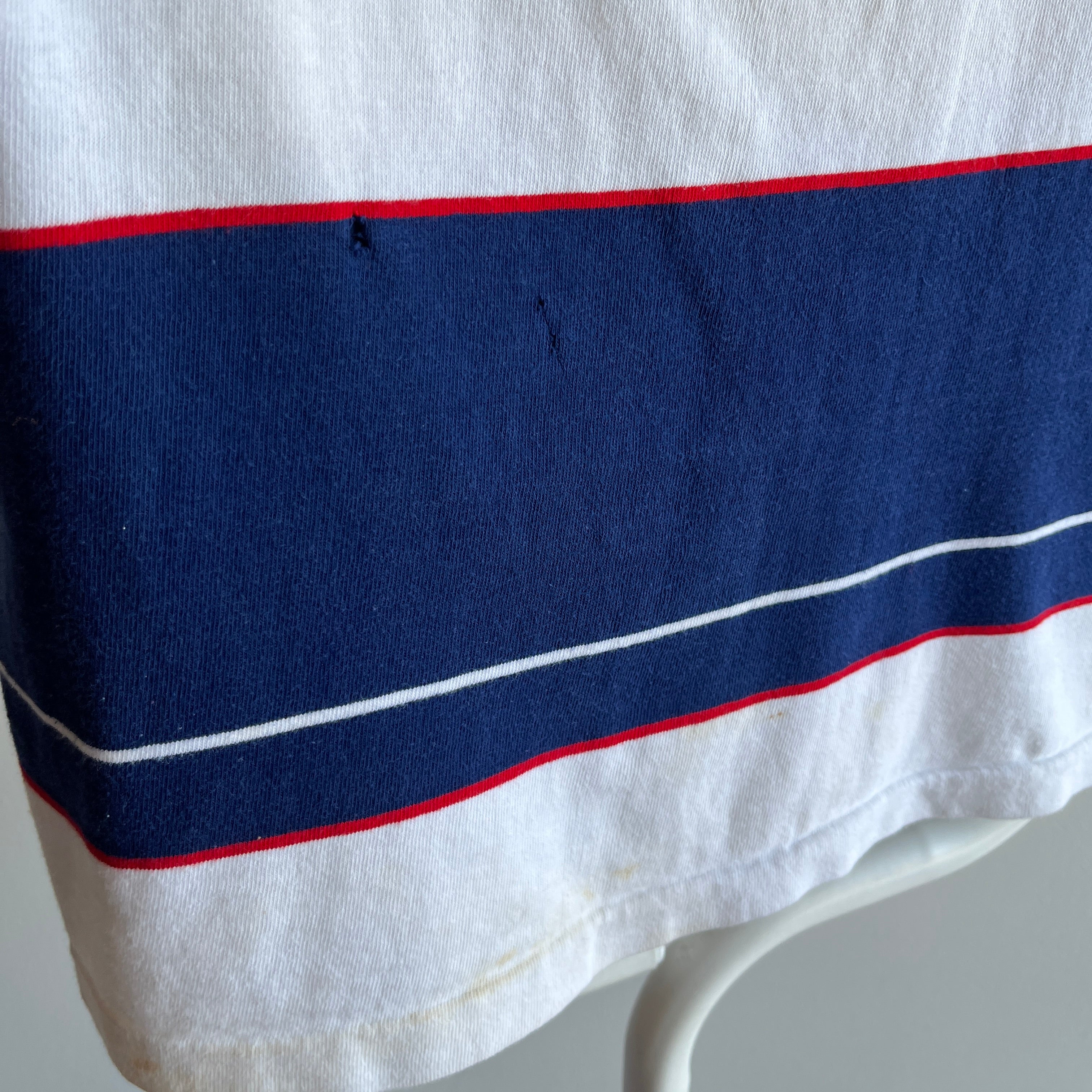 1970s Red White and Blue Soft Cotton Tank