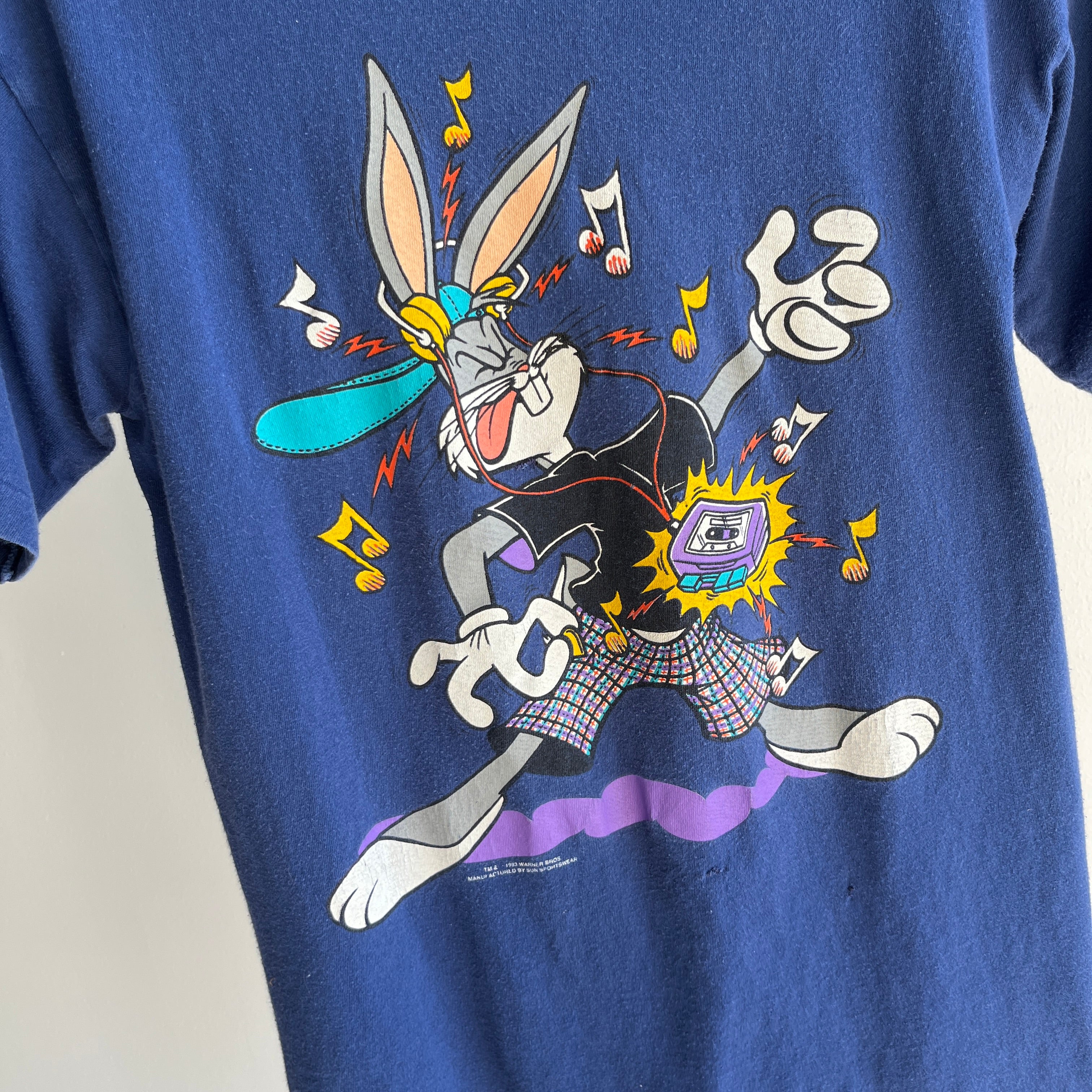 1993 Hand Mended Bugs Bunny and Friends - The Backside!!!! T-Shirt