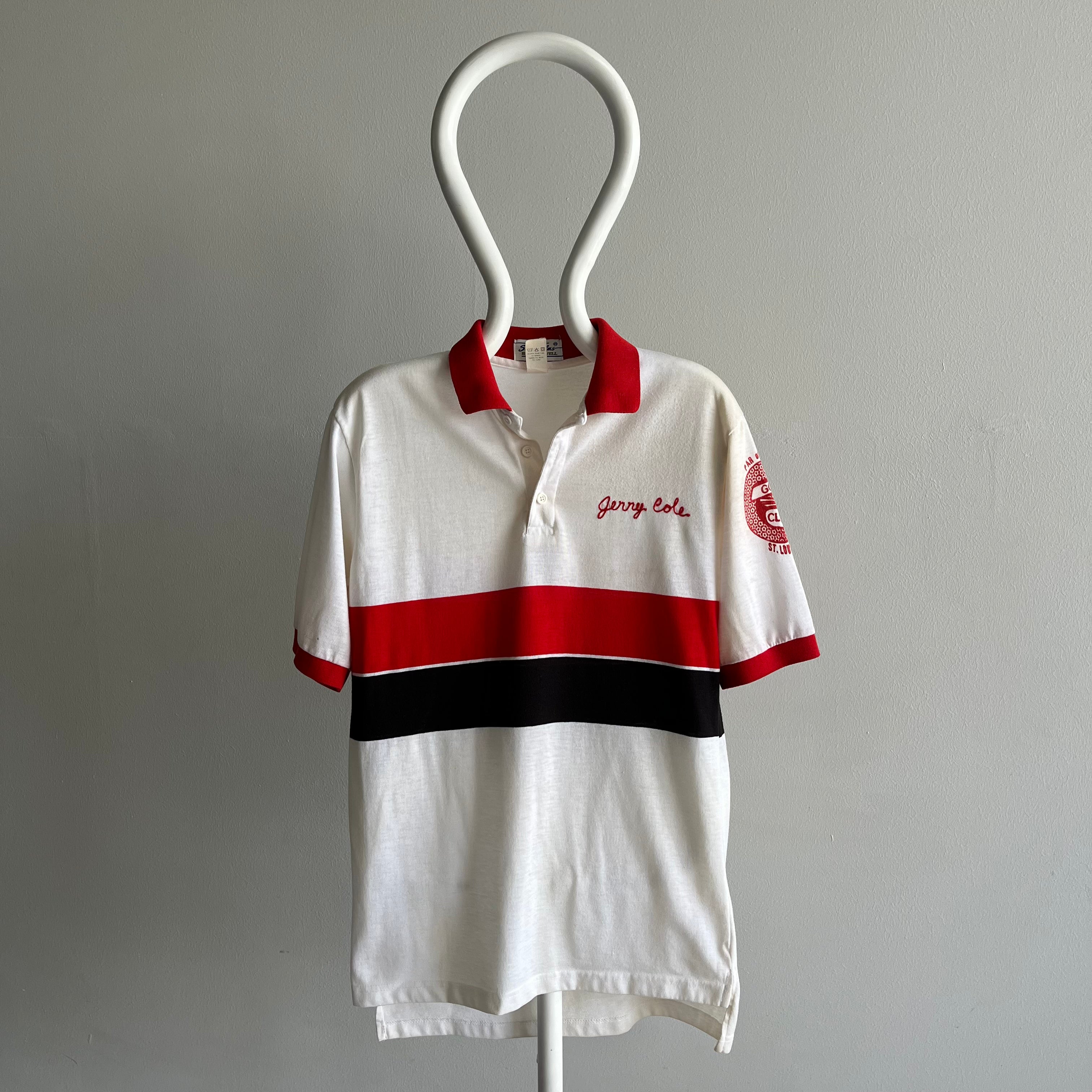 1970s Jerry Cole's Par or Better Golf Club St. Louis, MO Polo Shirt - – Red  Vintage Co
