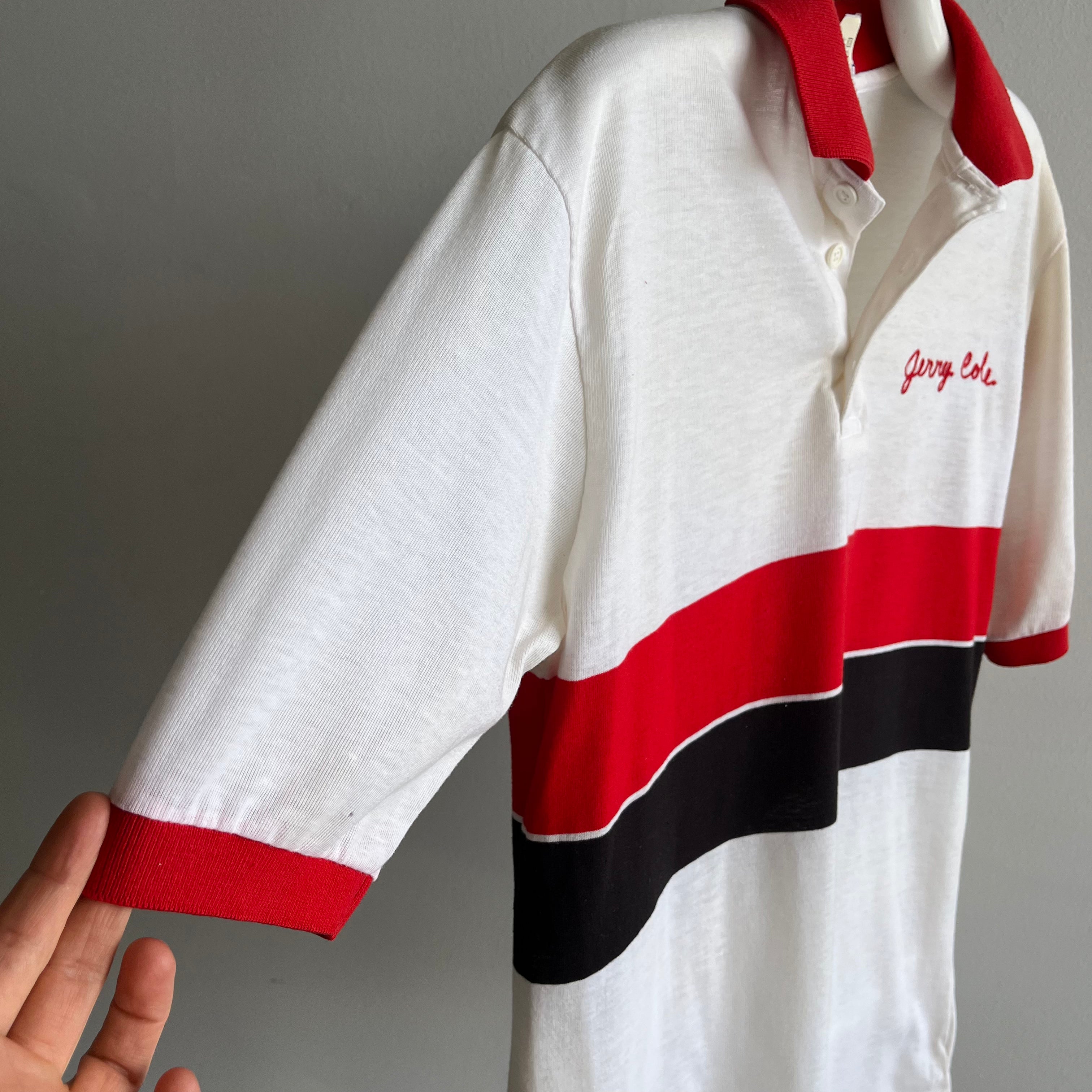 1970s Jerry Cole's Par or Better Golf Club St. Louis, MO Polo Shirt - – Red  Vintage Co