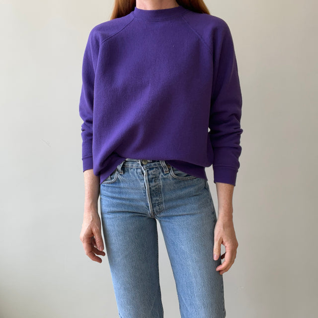 1990s Blank Purple Sweatshirt