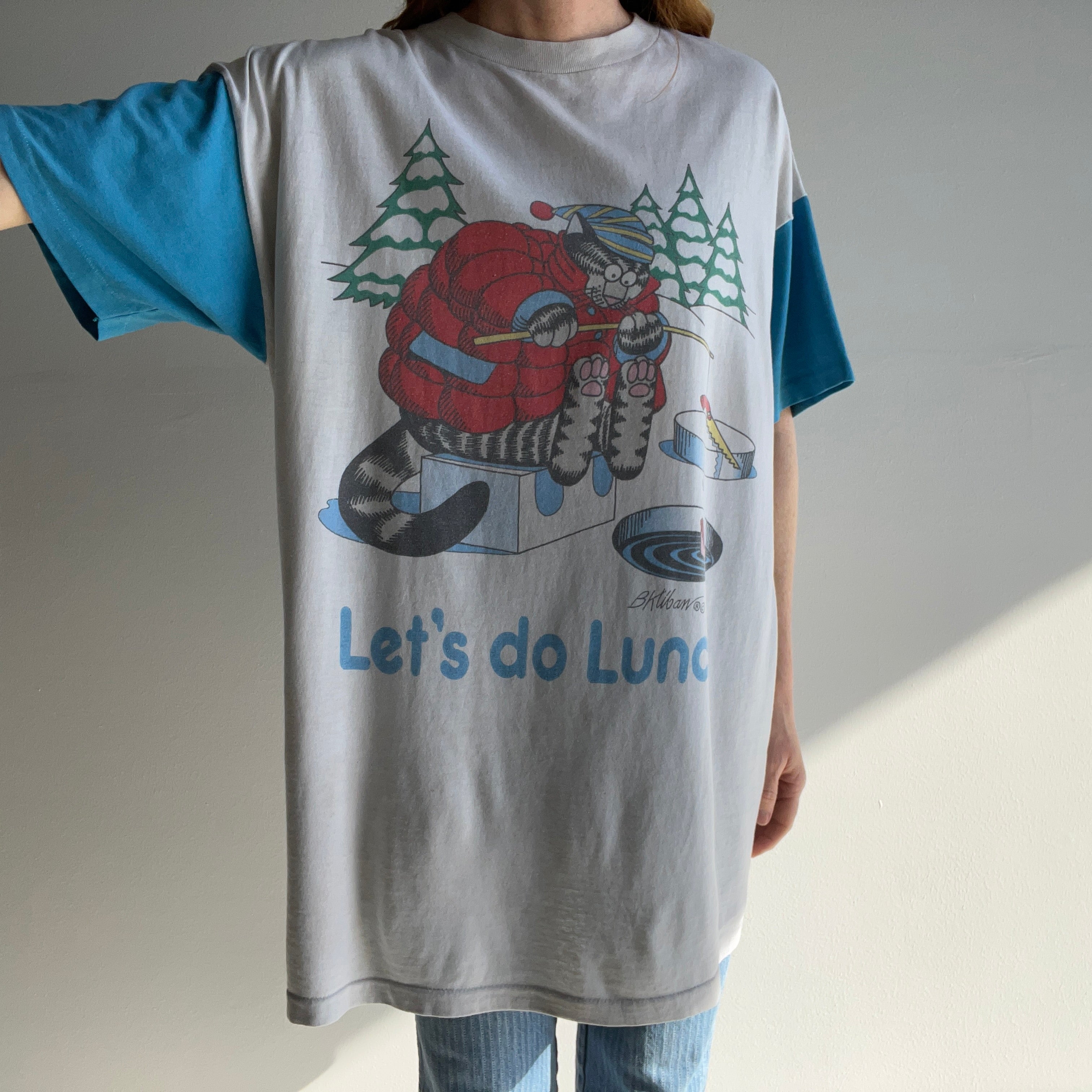 1980s Let's Do Lunch Longer T-Shirt/Dress