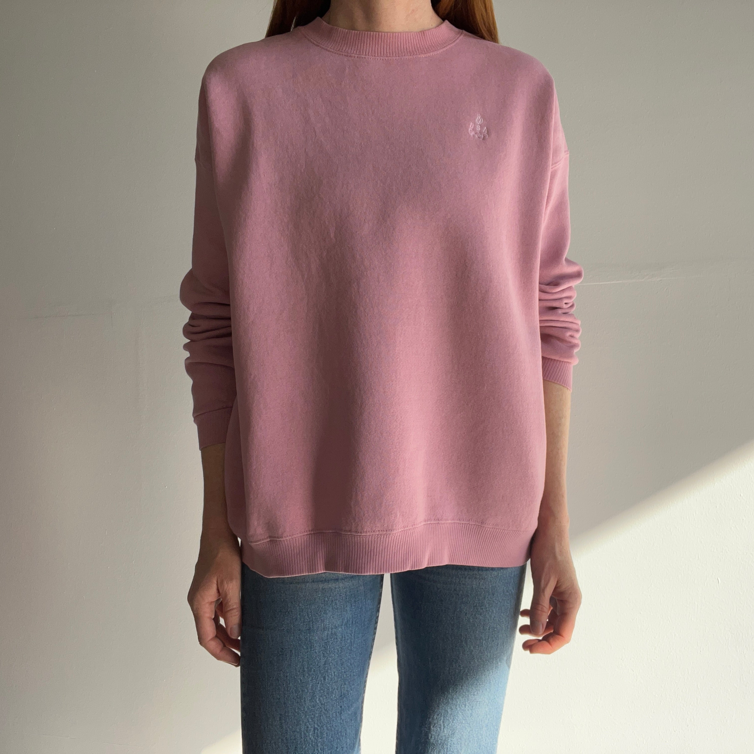 1980s Mauve/Aka Dusty Rose/Aka Bridal Party Dress Pink Sweatshirt