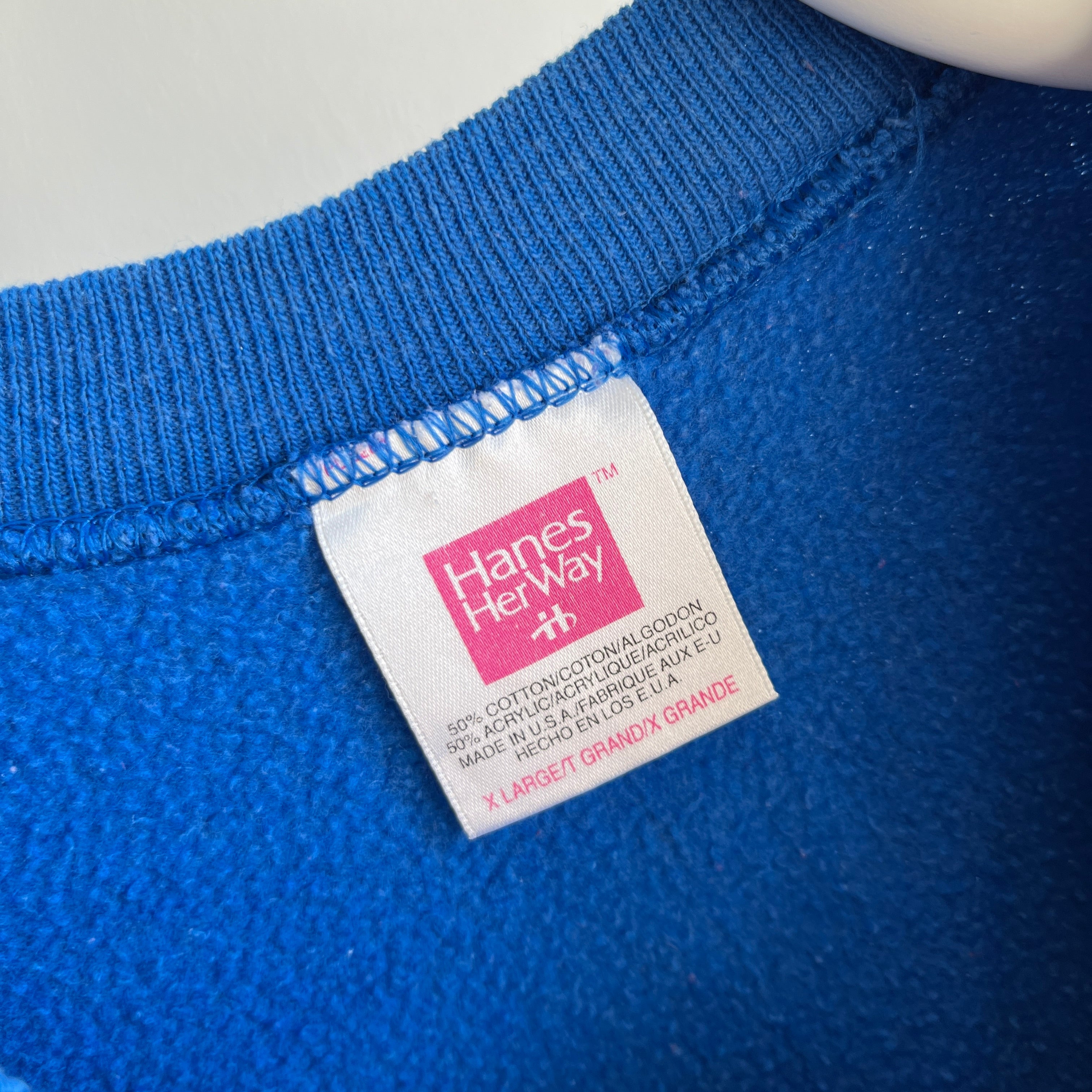 1990s Hanes Her Way Soft Blue Splendid Ragaln Sweatshirt