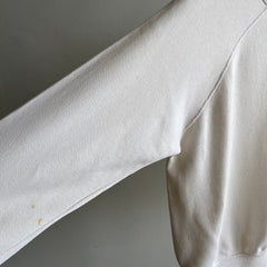 1980s Blank White Age Stained Raglan Sweatshirt