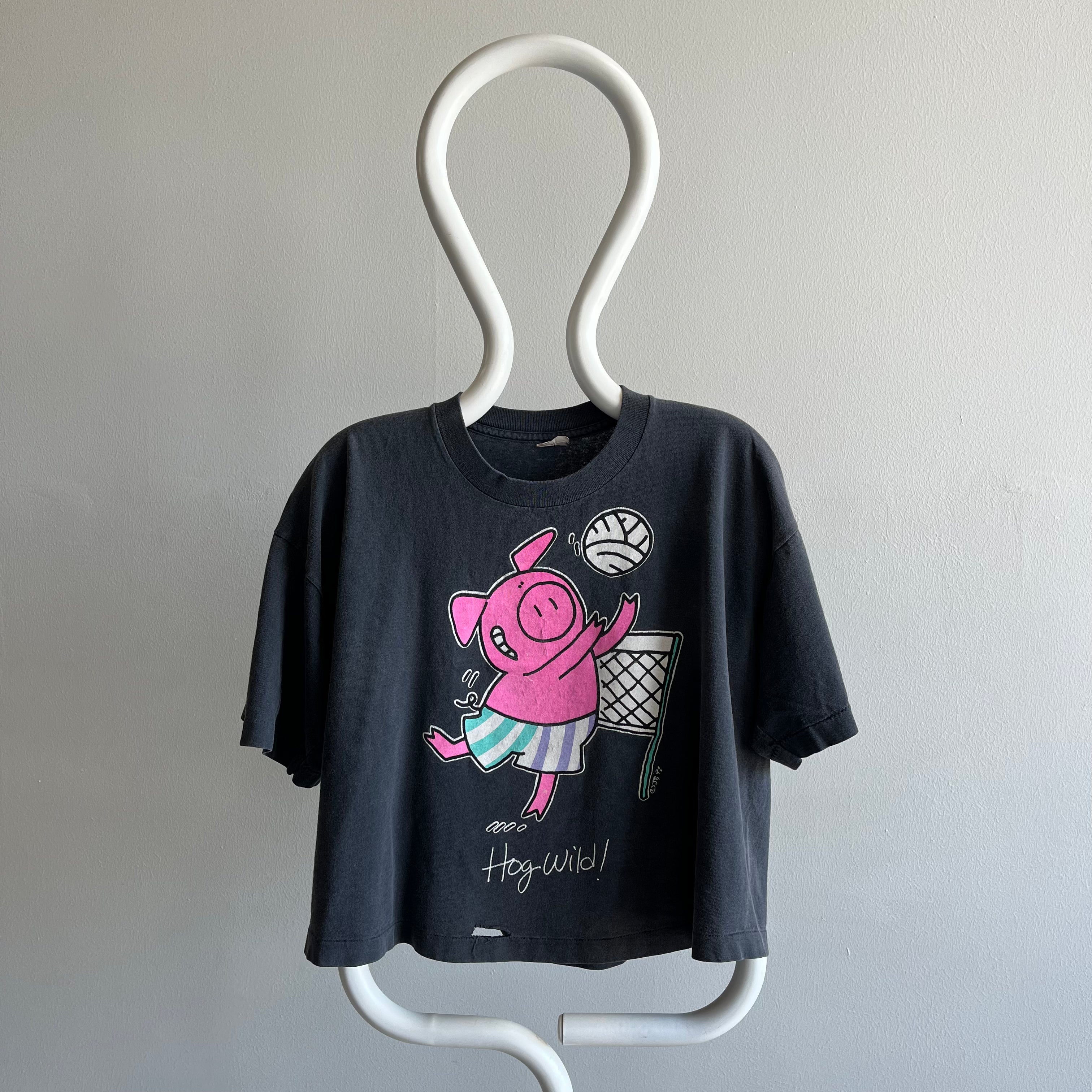 1992 Hog Wild Cotton Crop Top