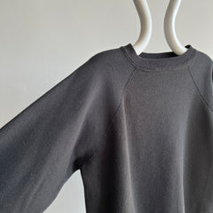 1970s Blank Black Sweatshirt in Great Shape!